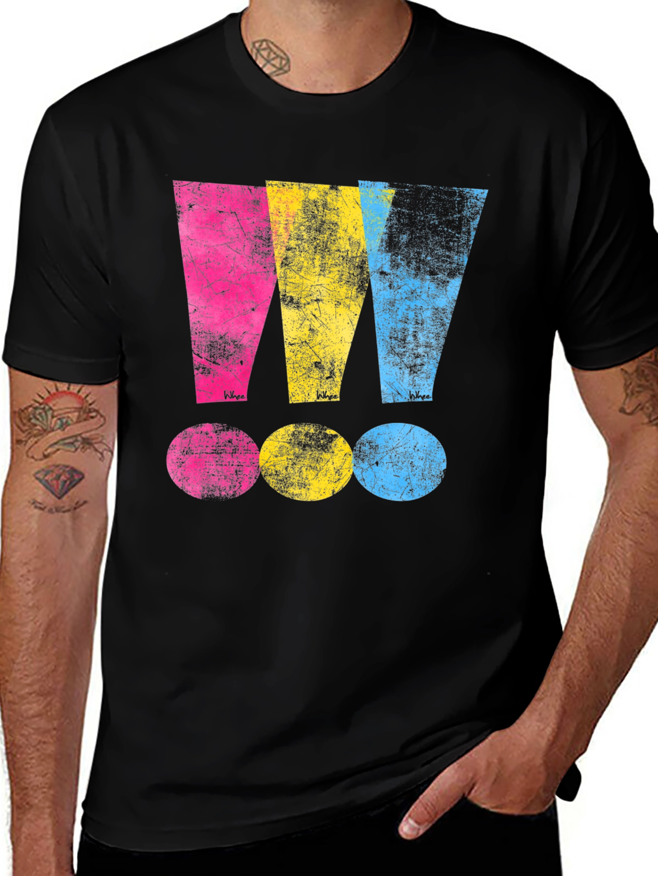 Distressed CMYK T-Shirt