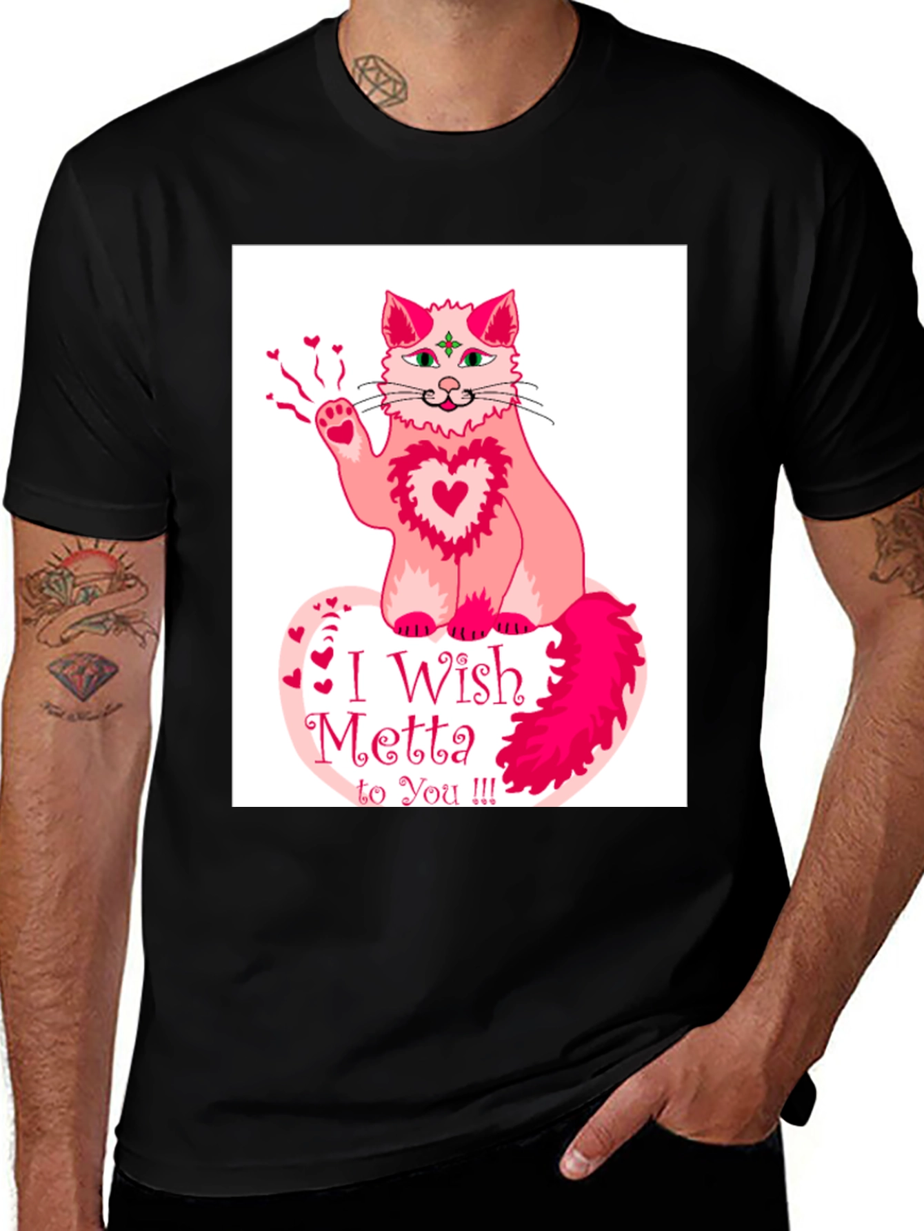 Variant 28 of I Wish Metta to You Cat T-Shirt