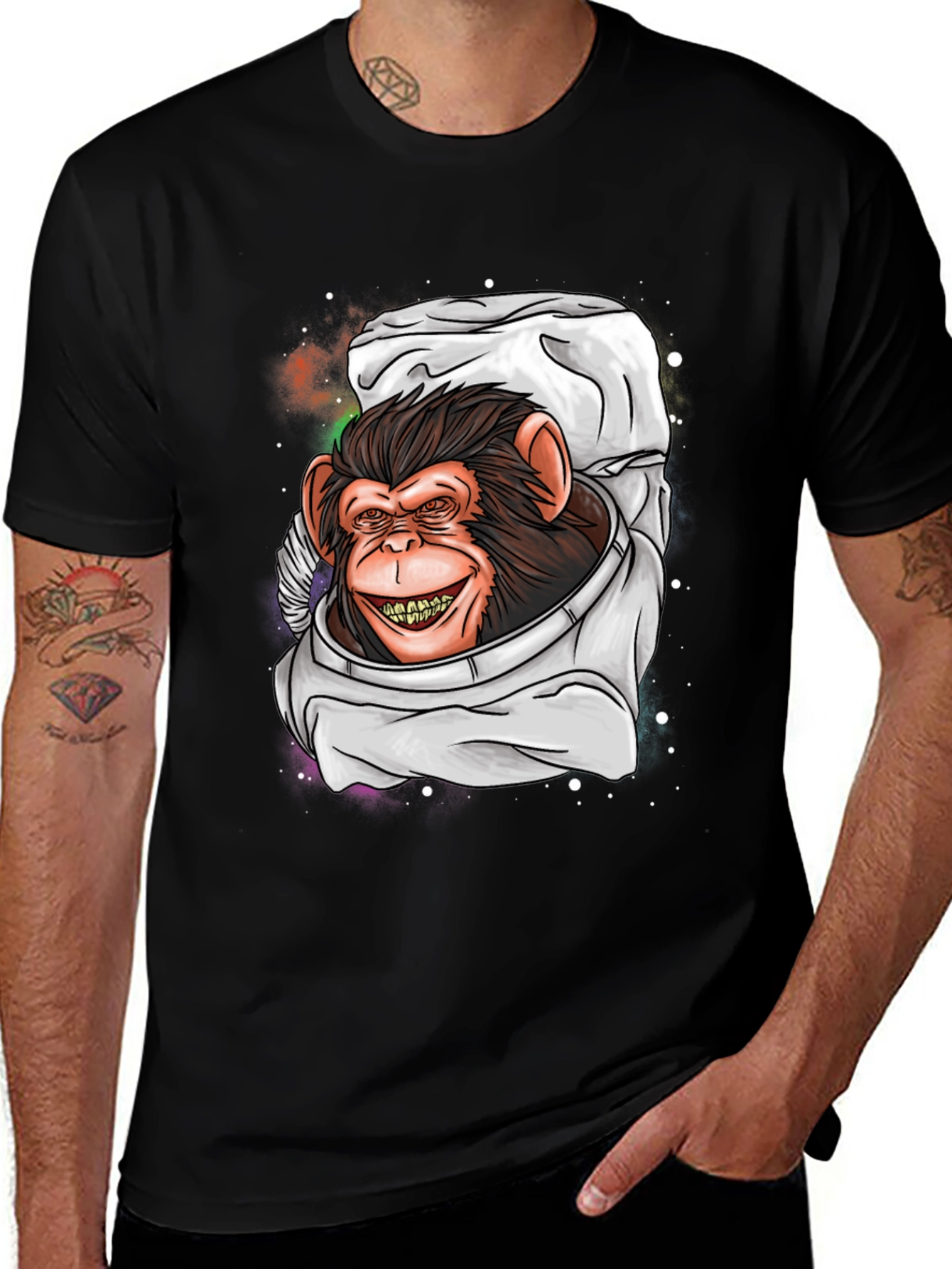 Variant 29 of Space Monkey Graphic T-Shirt - Astronaut Chimp Tee