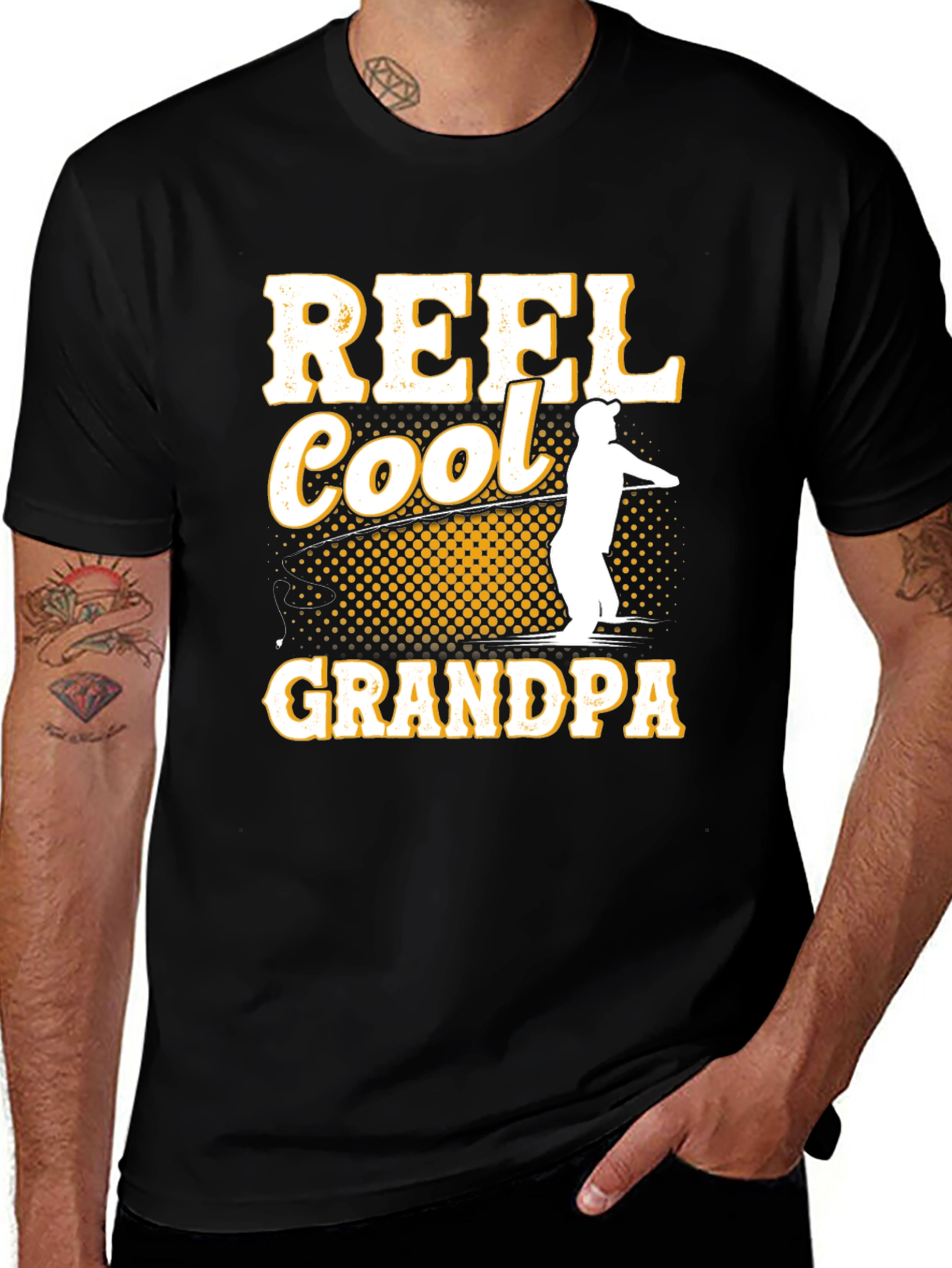 Variant 18 of Reel Cool Grandpa Fishing T-Shirt
