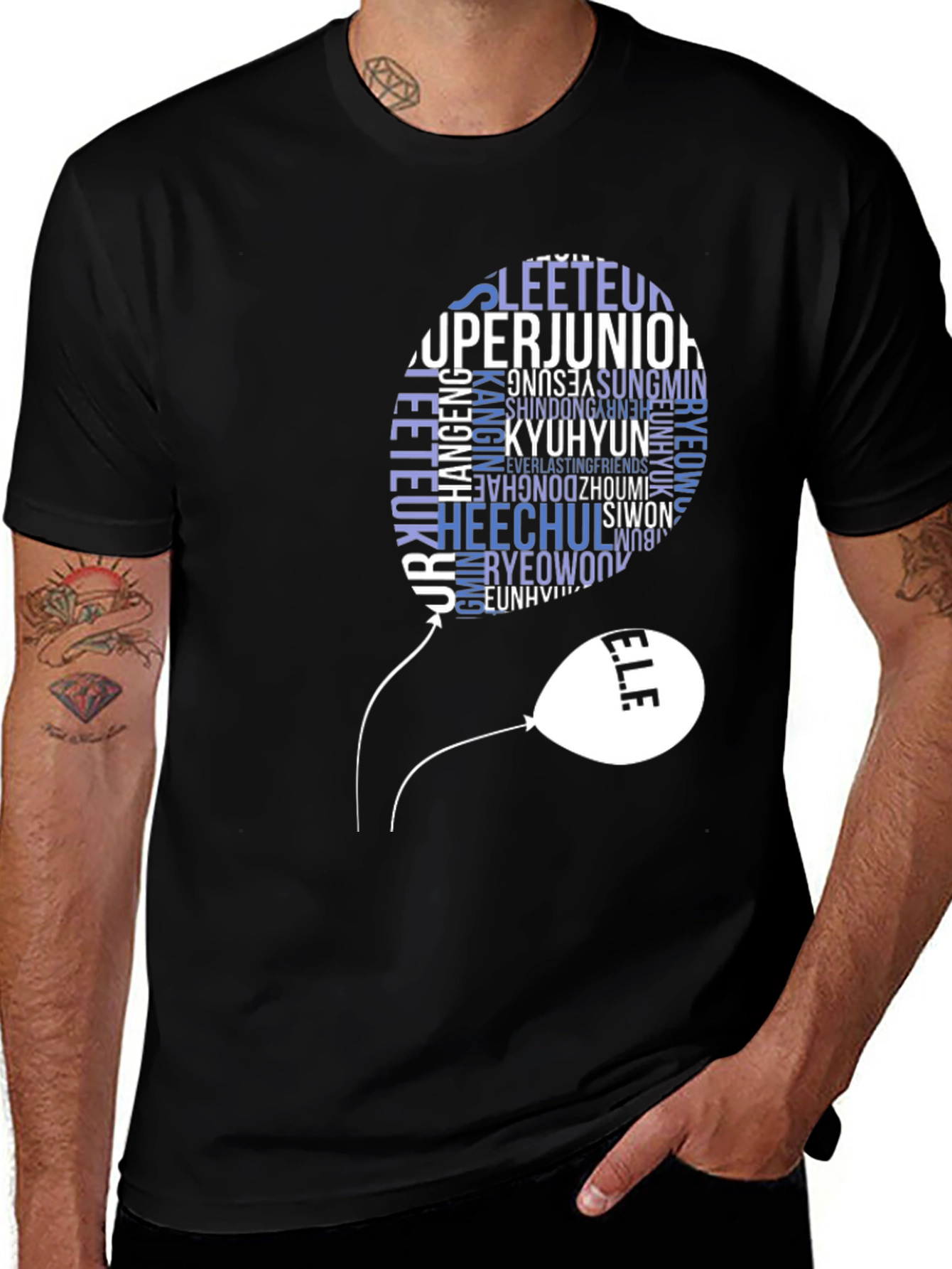 Super Junior Members Names T-Shirt Kpop 