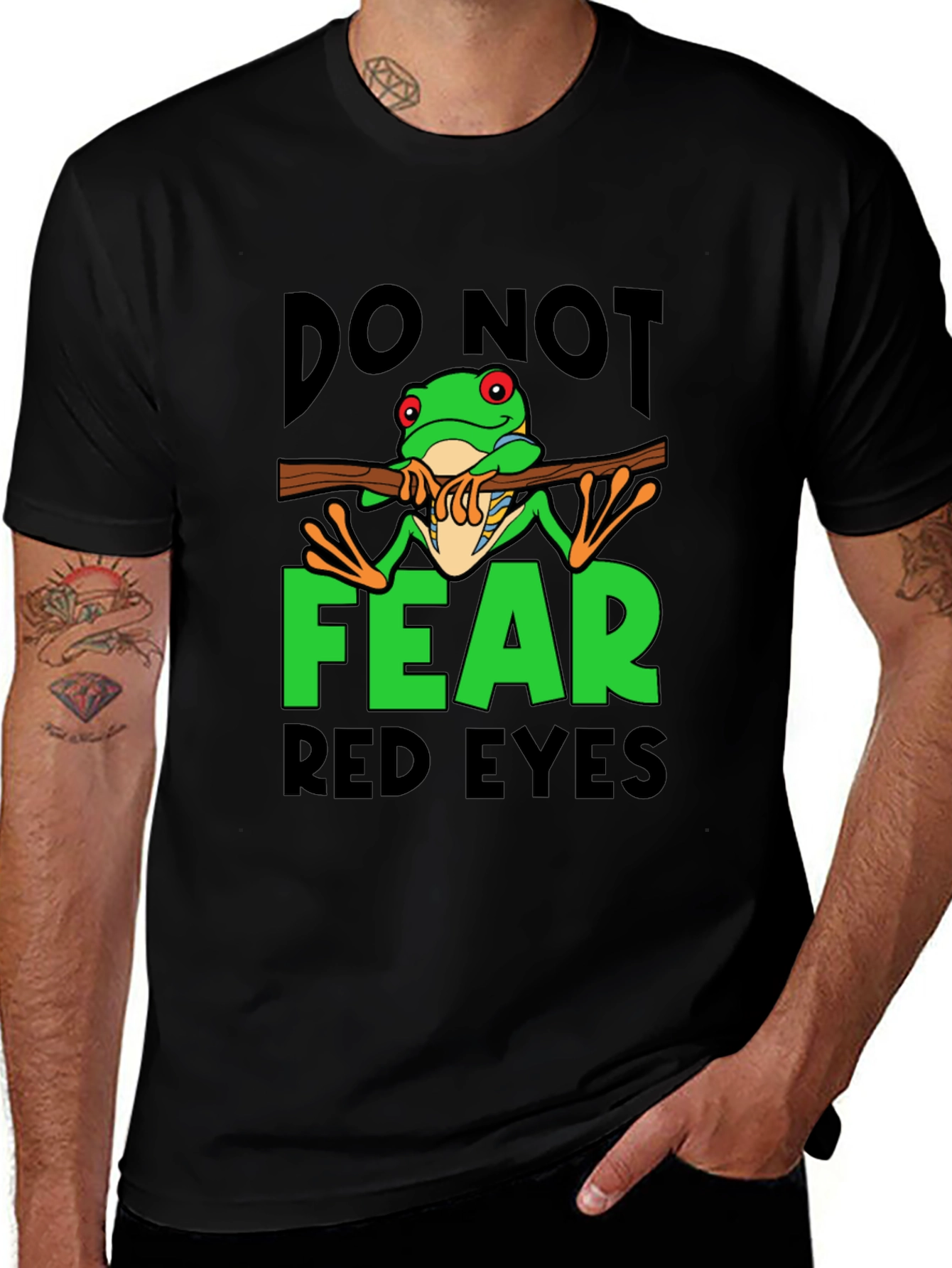 Variant 7 of Do Not Fear Red Eyes Frog Graphic T-Shirt