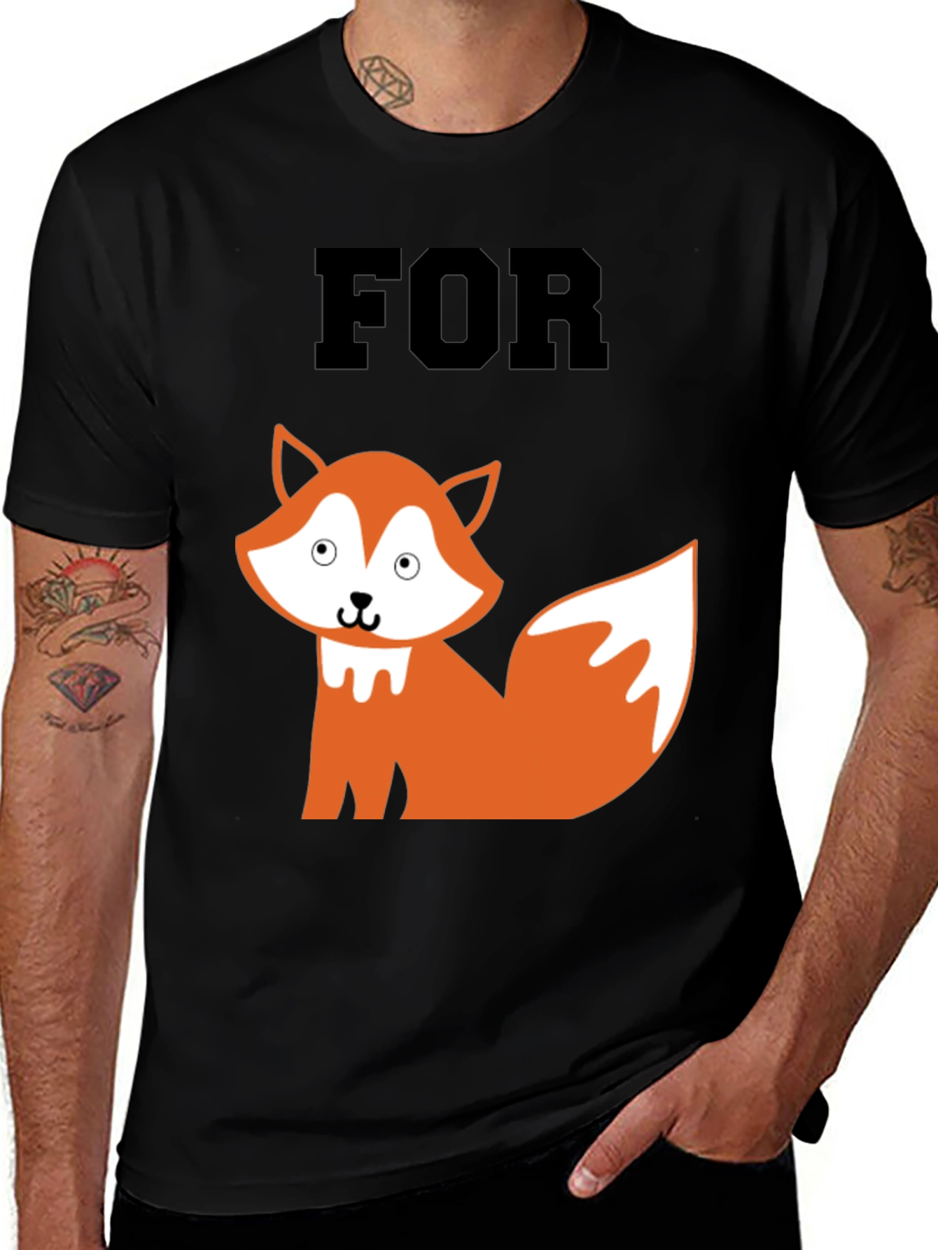 Variant 23 of Cute Fox Graphic T-Shirt - 'FOR' Fox Sake!