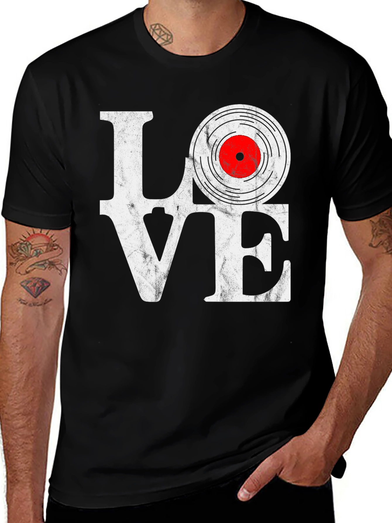Love Vinyl Record T-Shirt - Music Lover Tee