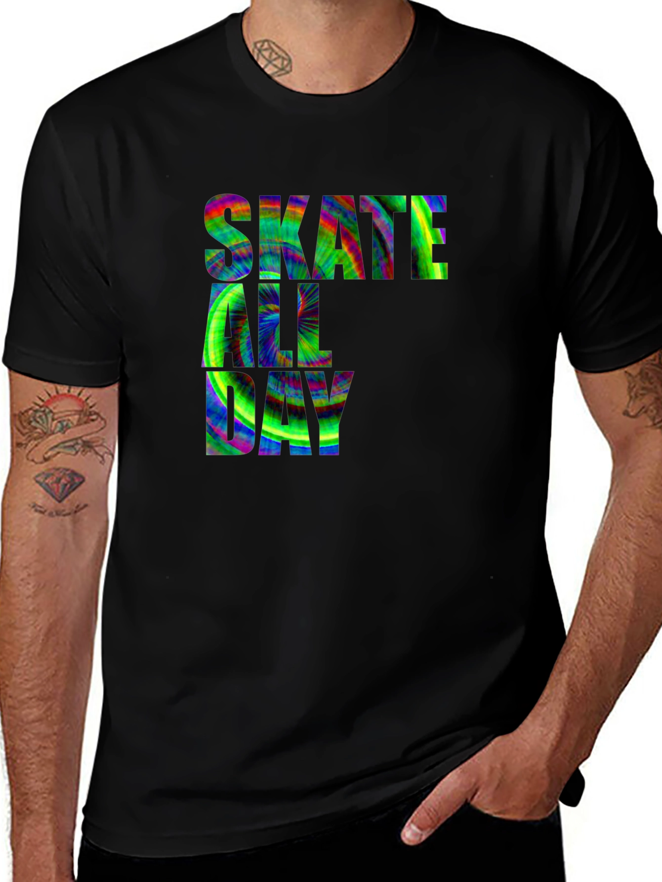 Variant 12 of Skate All Day Graphic Tee - Unique Design