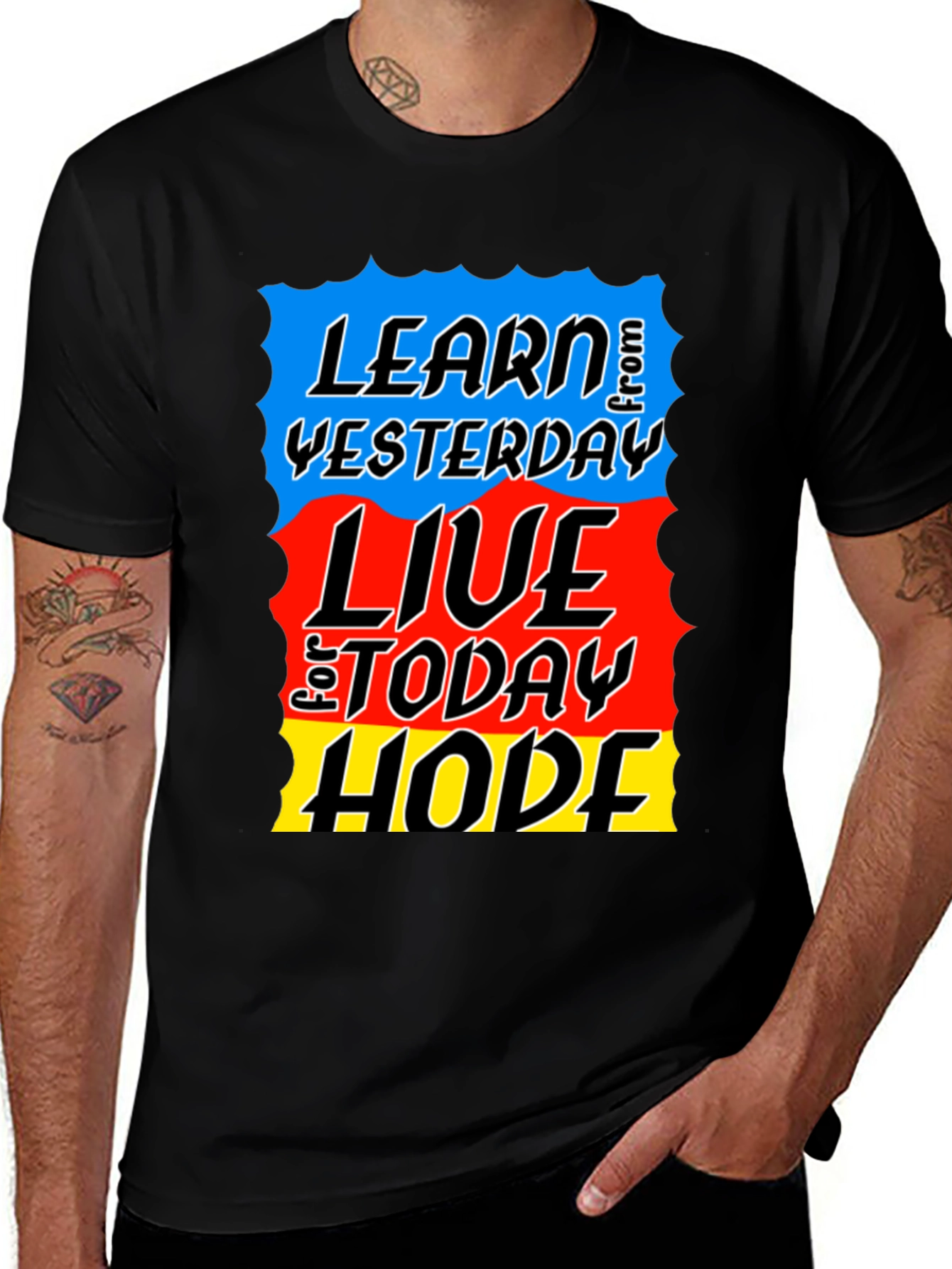 Variant 7 of Learn, Live, Hope T-Shirt - Inspirational Graphic Tee