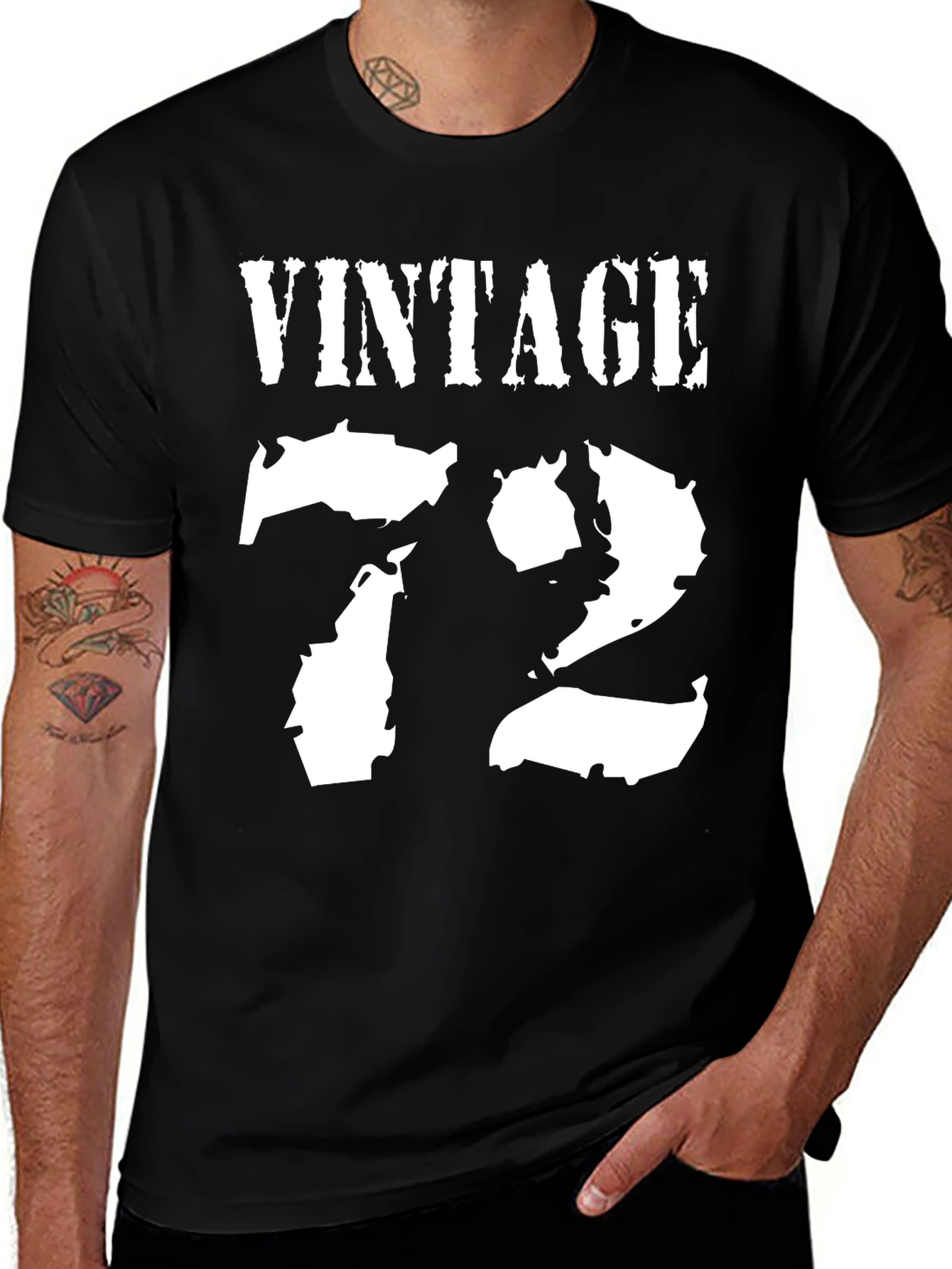 Variant 3 of Vintage 72 Black Graphic Tee