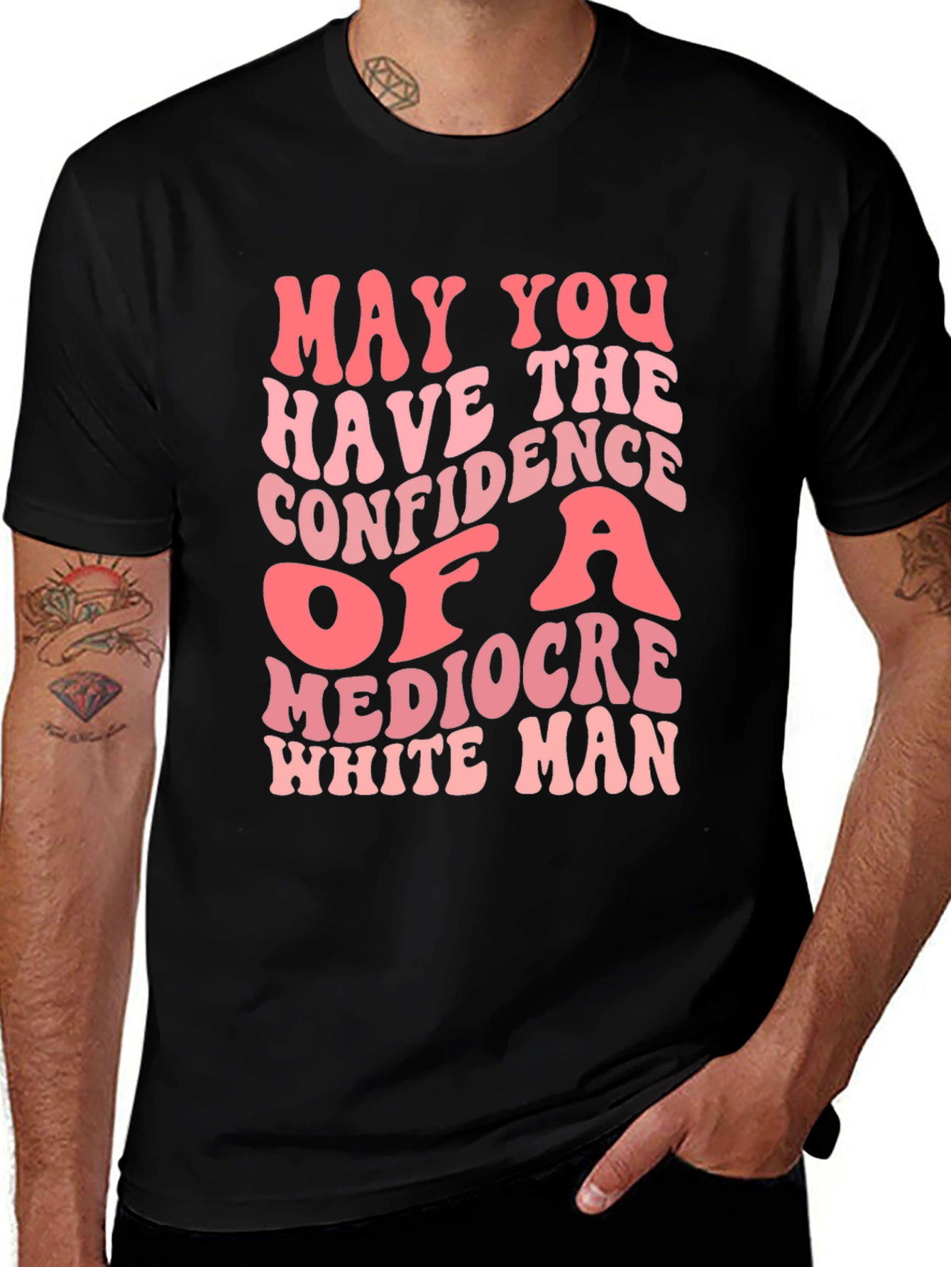 Variant 9 of Mediocre White Man Confidence Graphic Tee
