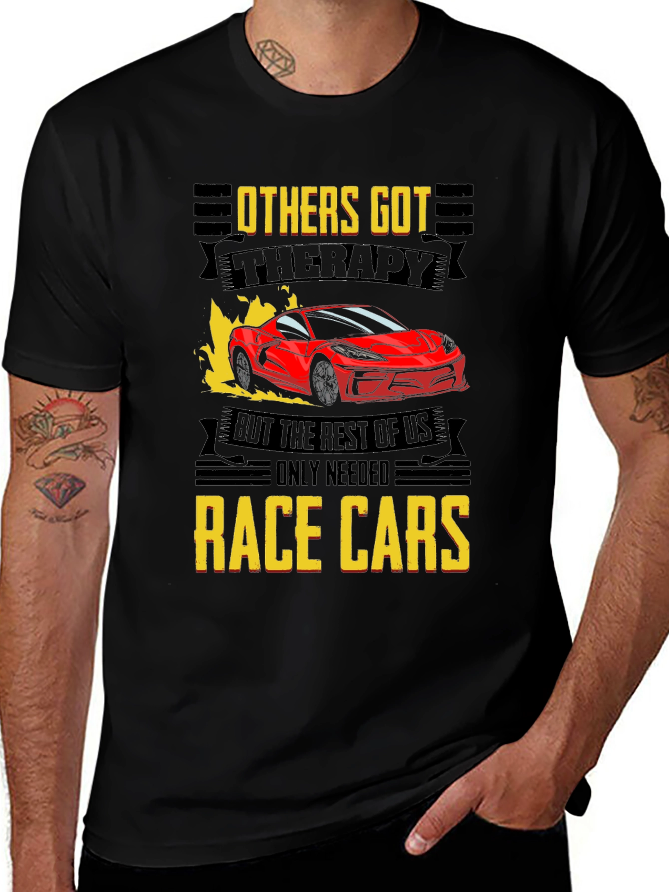 Variant 9 of Race Car Therapy T-Shirt - Perfect for Car Enthusiasts
