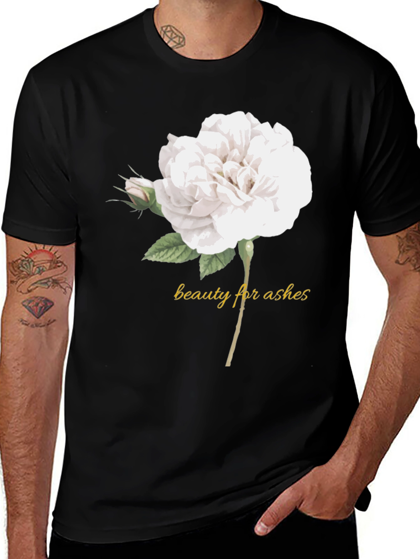 Variant 12 of Beauty for Ashes Rose Graphic Tee