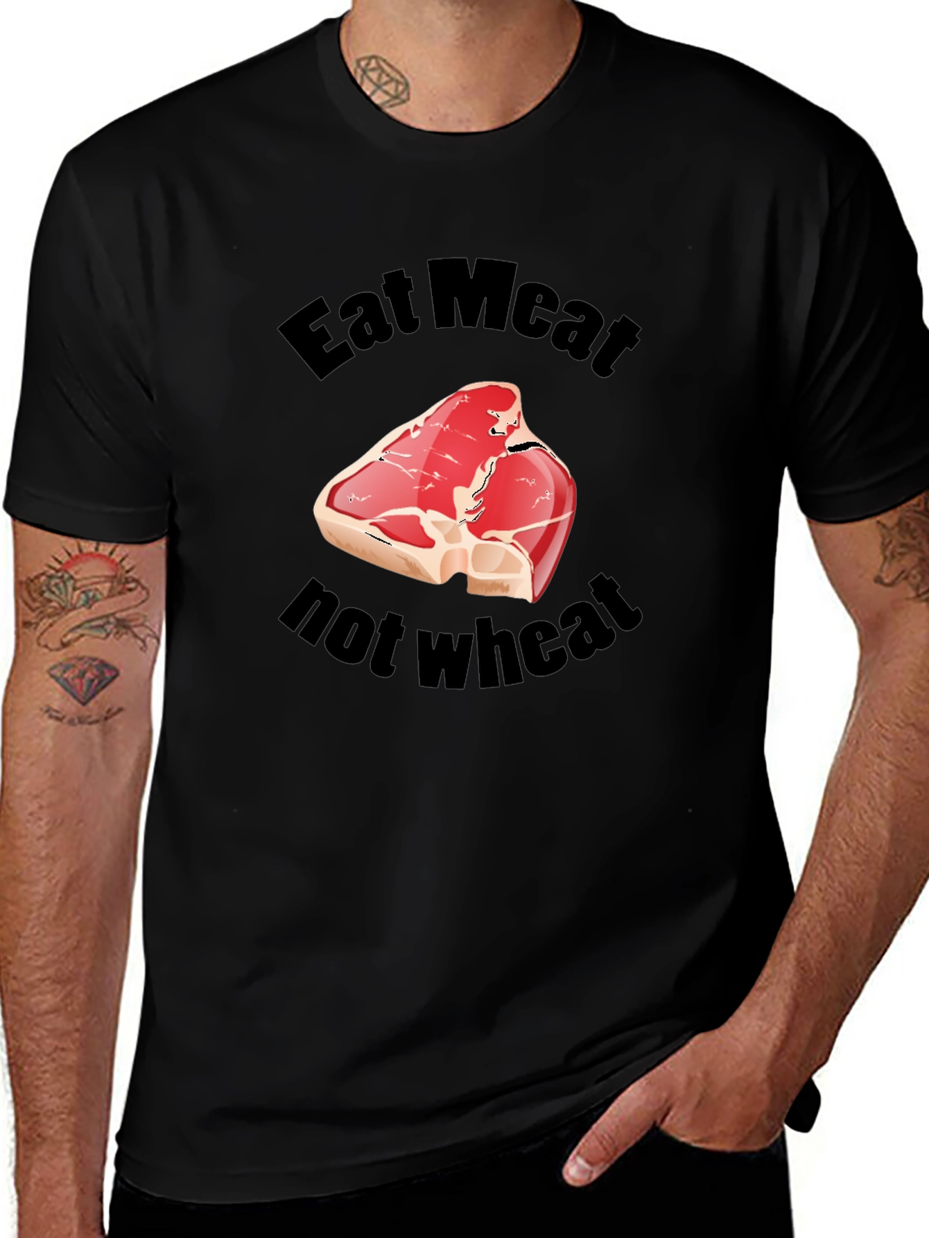 Variant 20 of Eat Meat Not Wheat Graphic T-Shirt