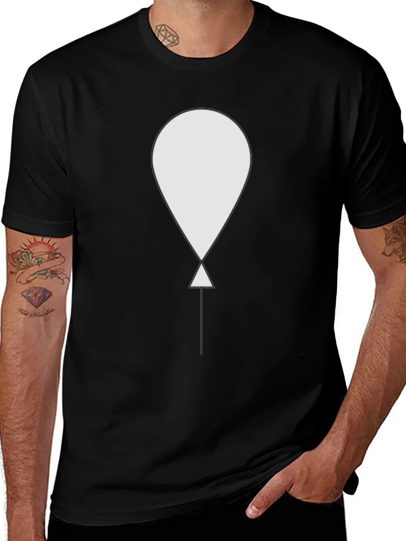 Variant 26 of Balloon Graphic Tee - Modern Casual Style