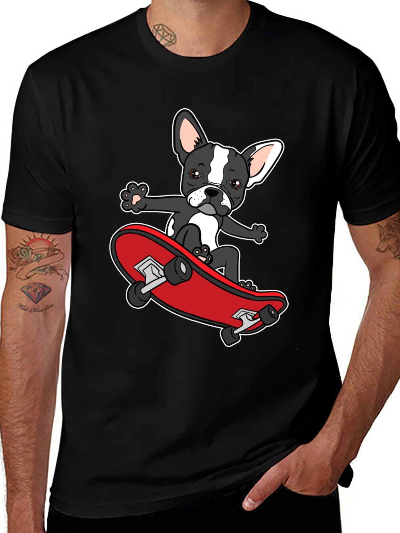 Variant 23 of Dog on Skateboard Graphic T-Shirt