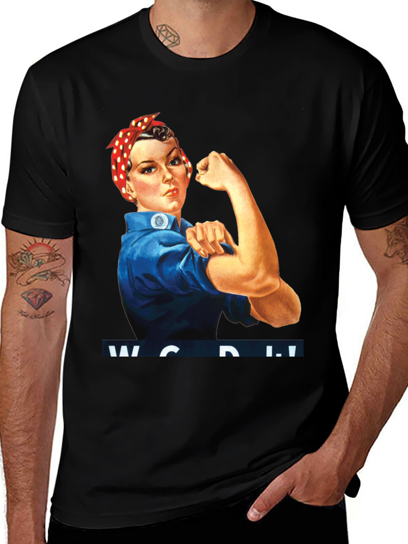 Variant 22 of Rosie the Riveter Graphic Tee - Women's Empowerment