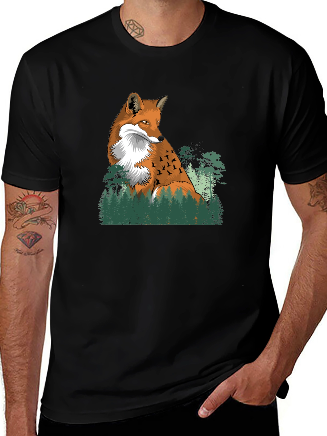 Variant 20 of Fox and Forest Graphic Tee