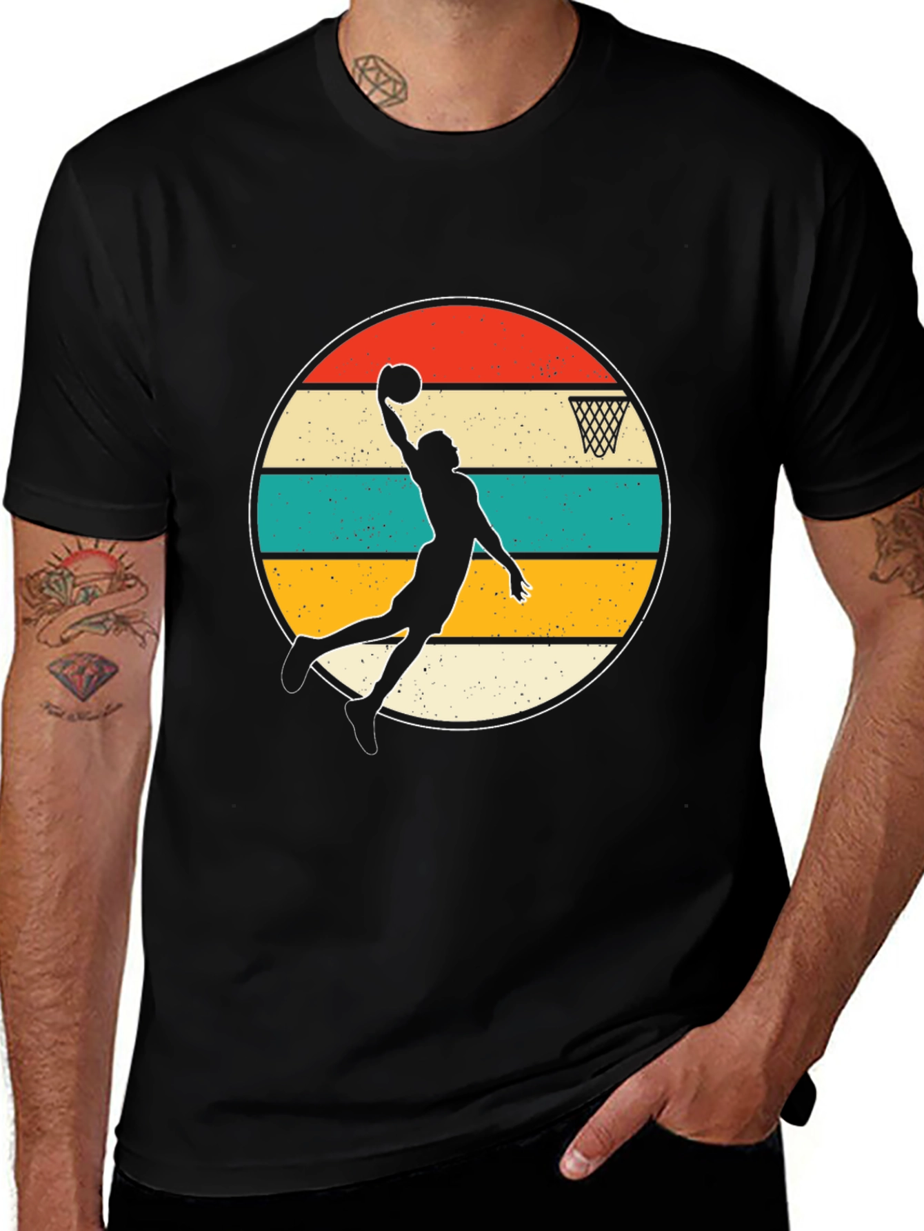 Variant 23 of Retro Basketball Player Graphic Tee