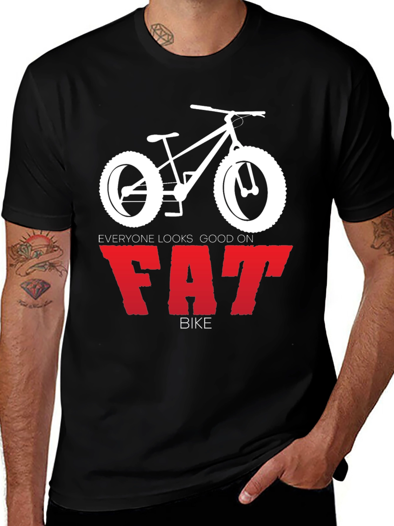Variant 4 of Everyone Looks Good on Fat Bike T-Shirt
