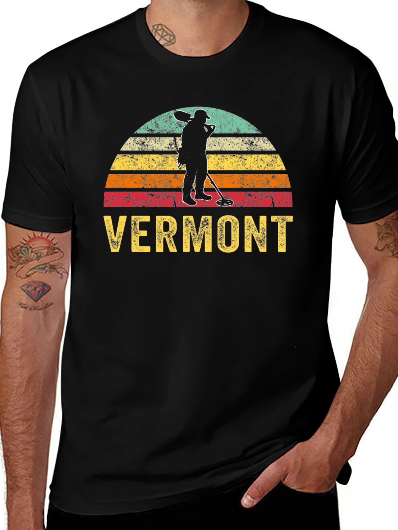 Variant 16 of Vermont Detectorist T-Shirt Retro Vintage Style