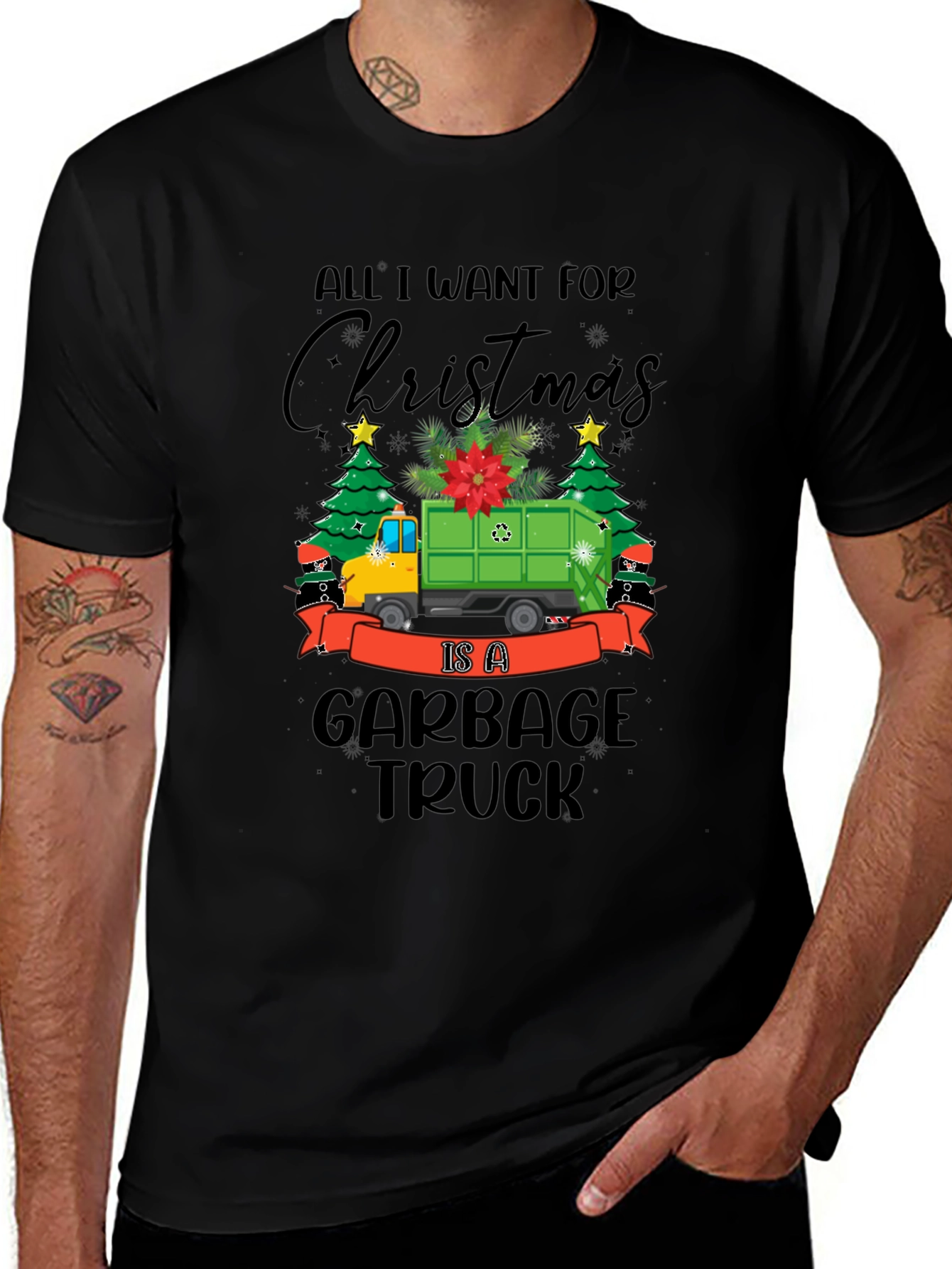 Christmas Garbage Truck T-Shirt