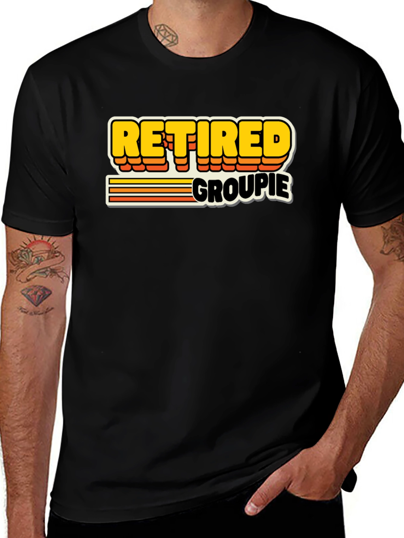 Variant 26 of Retired Groupie Black Graphic T-Shirt