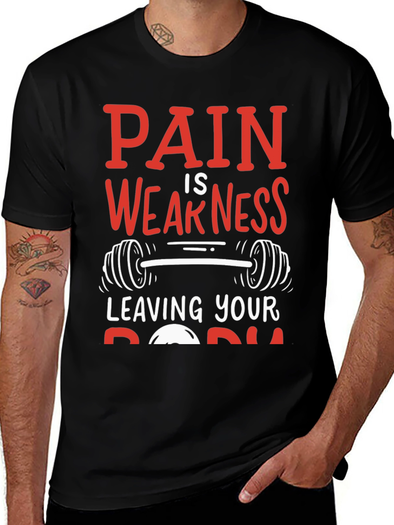 Variant 26 of Pain Is Weakness Gym Workout T-Shirt