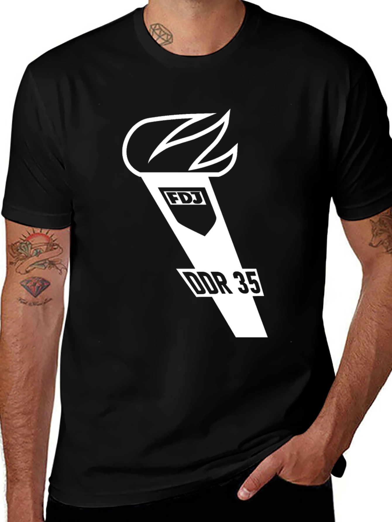 Variant 20 of FDJ DDR 35 Black T-Shirt