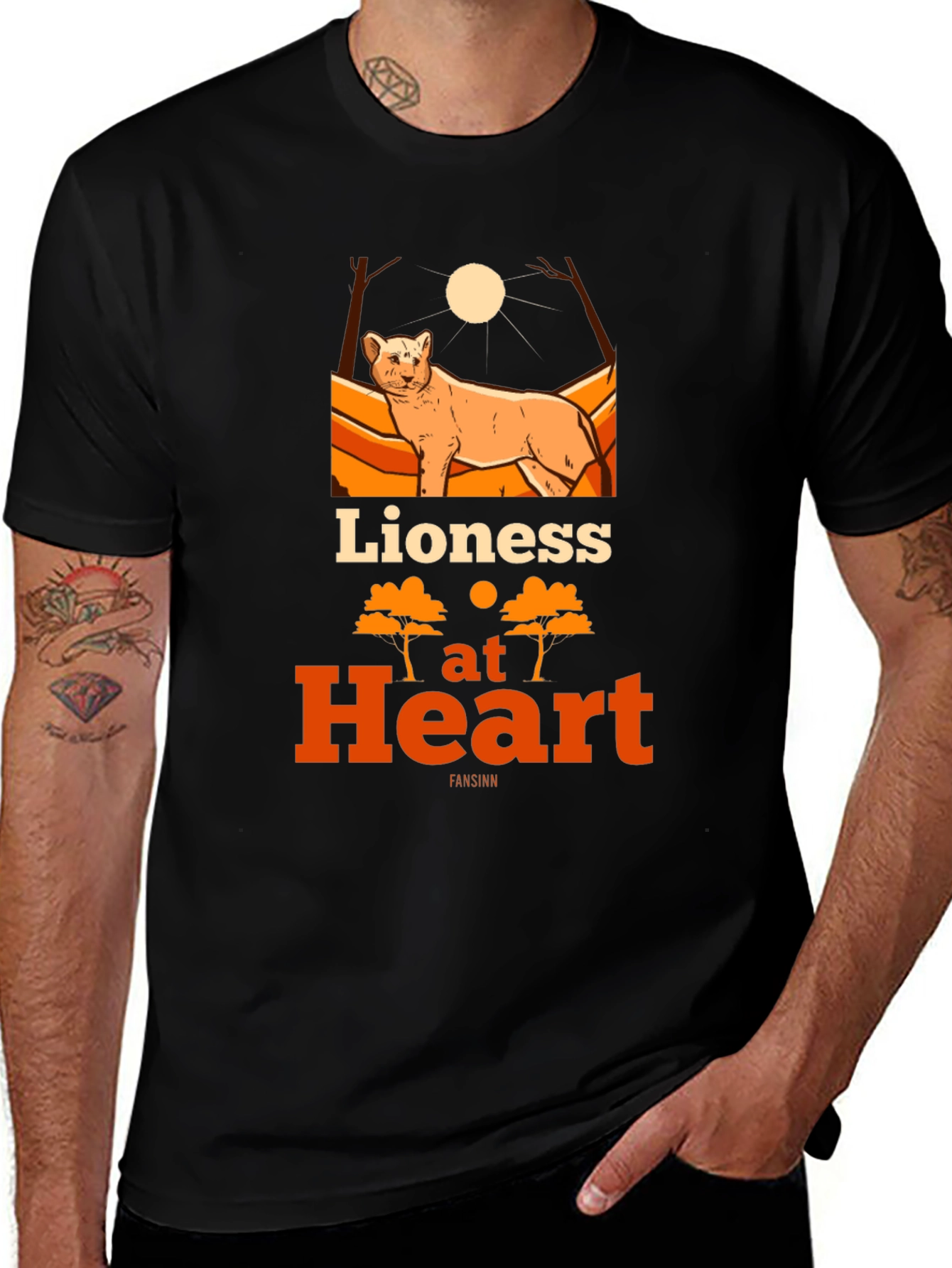 Lioness at Heart Graphic Tee - Bold Women's T-Shirt