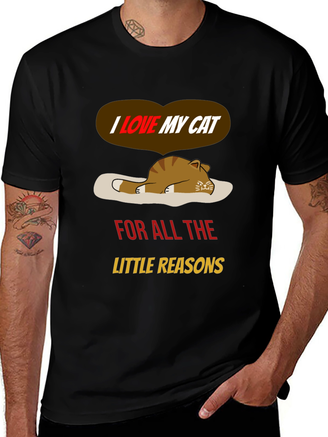 Variant 17 of I Love My Cat T-Shirt