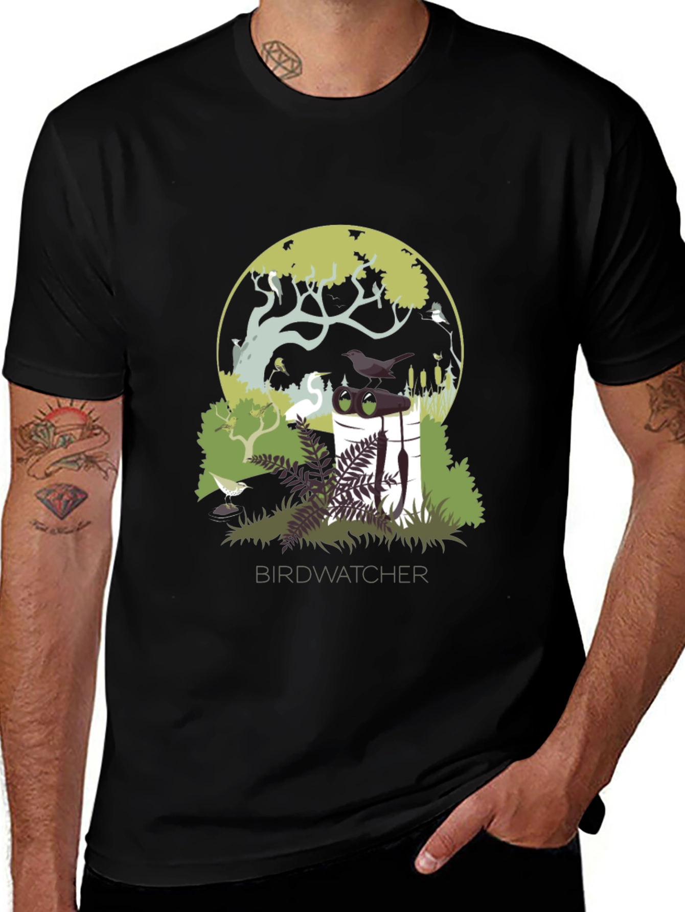 Variant 23 of Birdwatcher Graphic T-Shirt - Nature Lover Tee