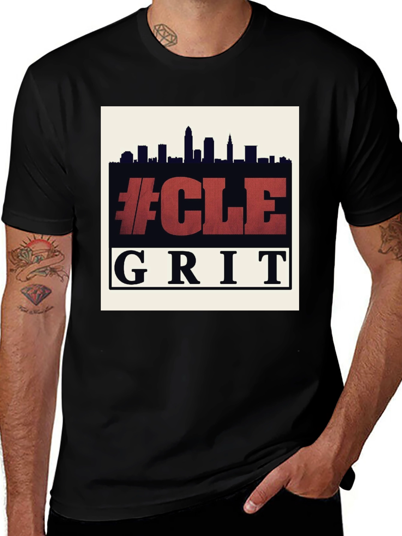 CLE Grit T-Shirt - City Skyline Graphic Tee