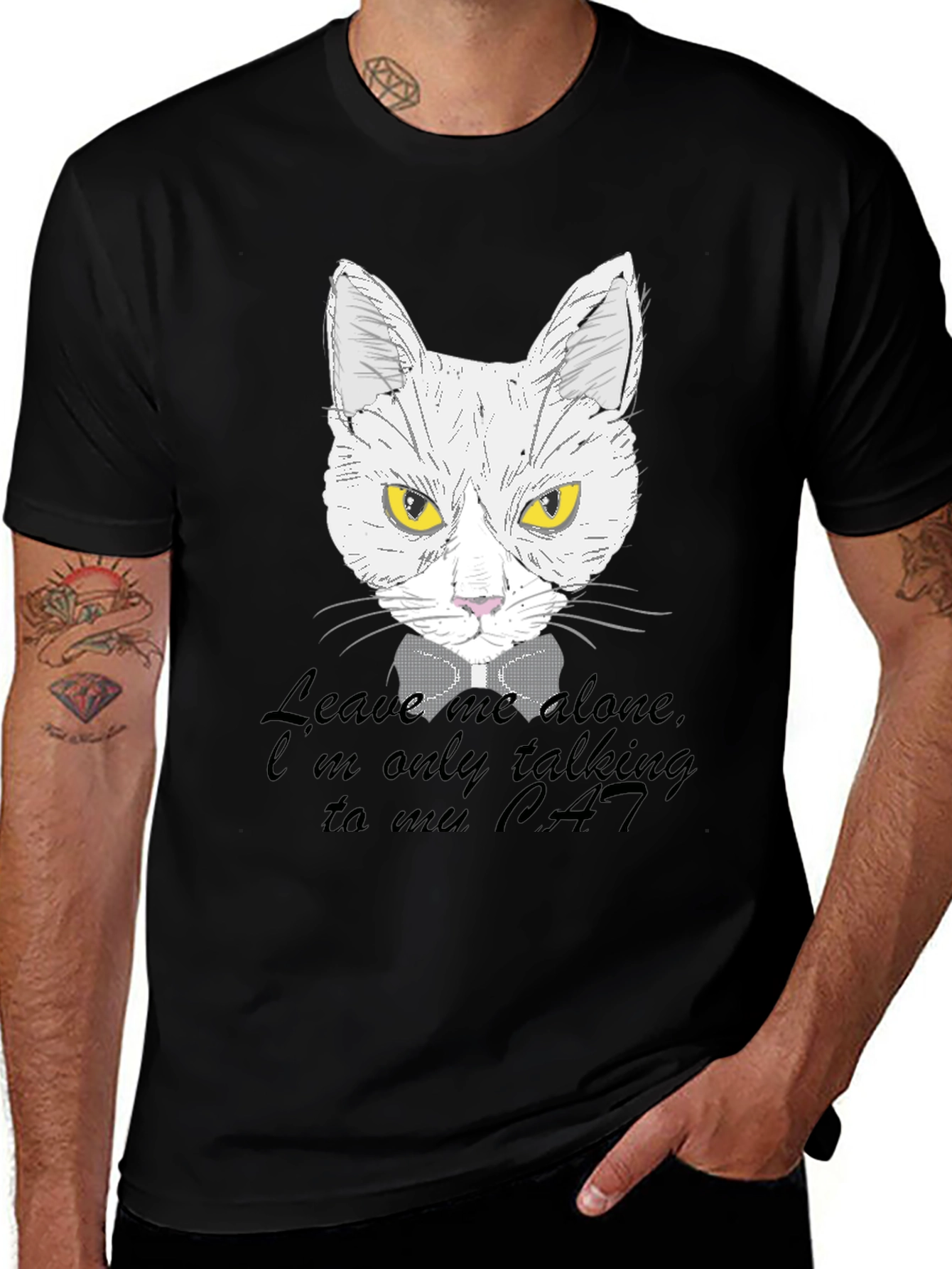 Cat Lover T-Shirt - Leave Me Alone, I'm Only Talking to My Cat