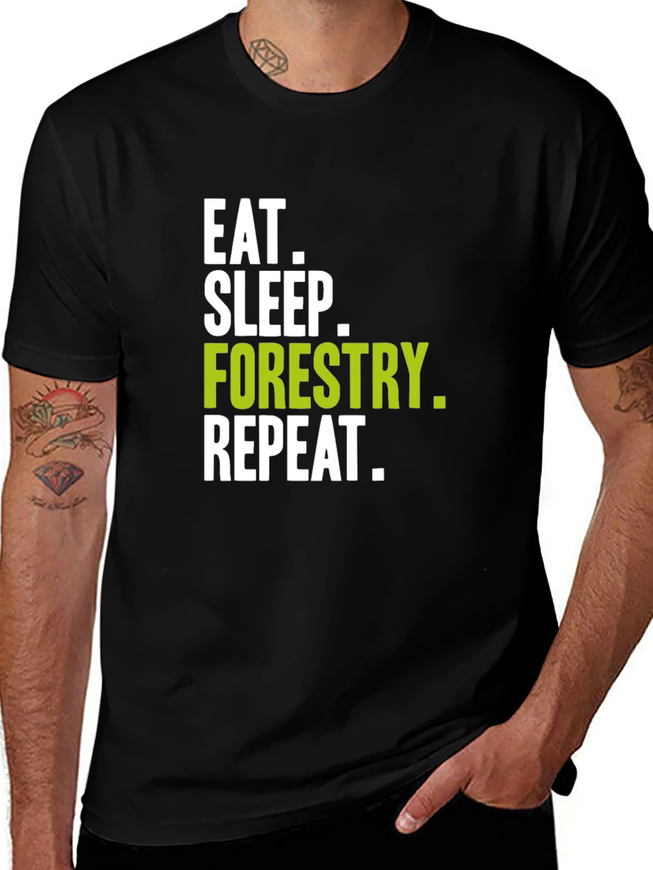 Variant 29 of Eat Sleep Forestry Repeat Graphic Tee