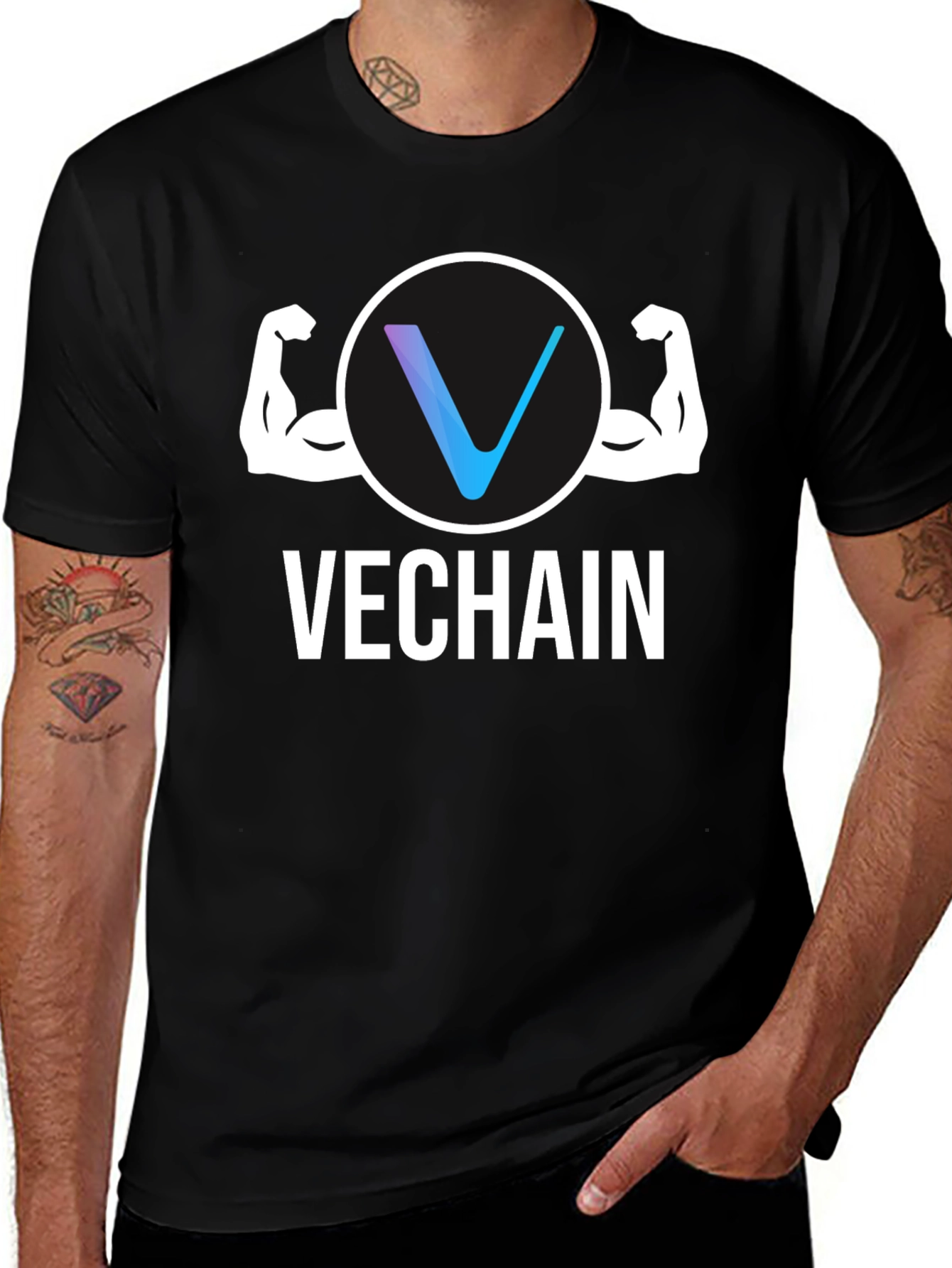 Vechain Muscle Tee - Crypto Enthusiast T-Shirt