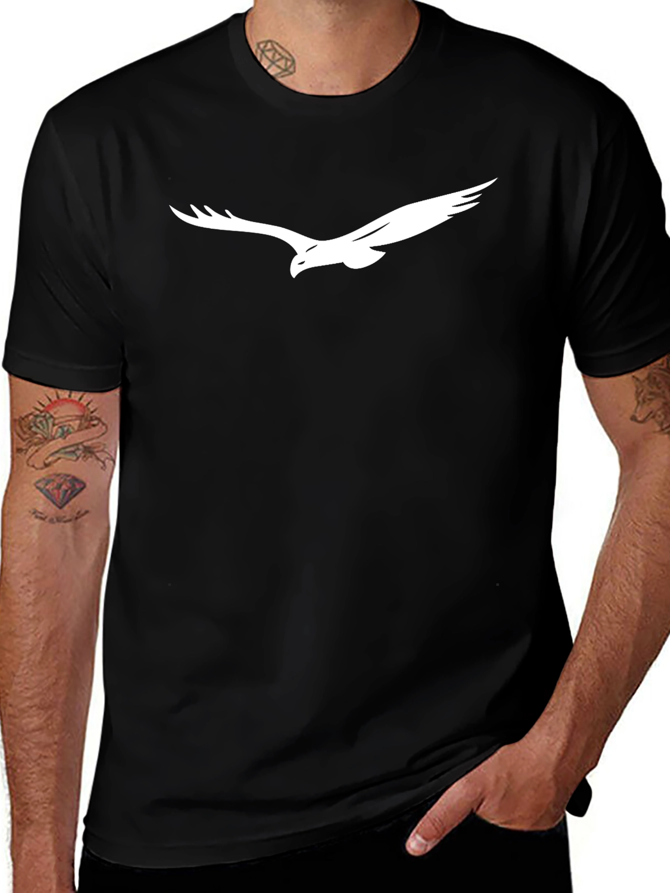 Men's Black Eagle Graphic T-Shirt