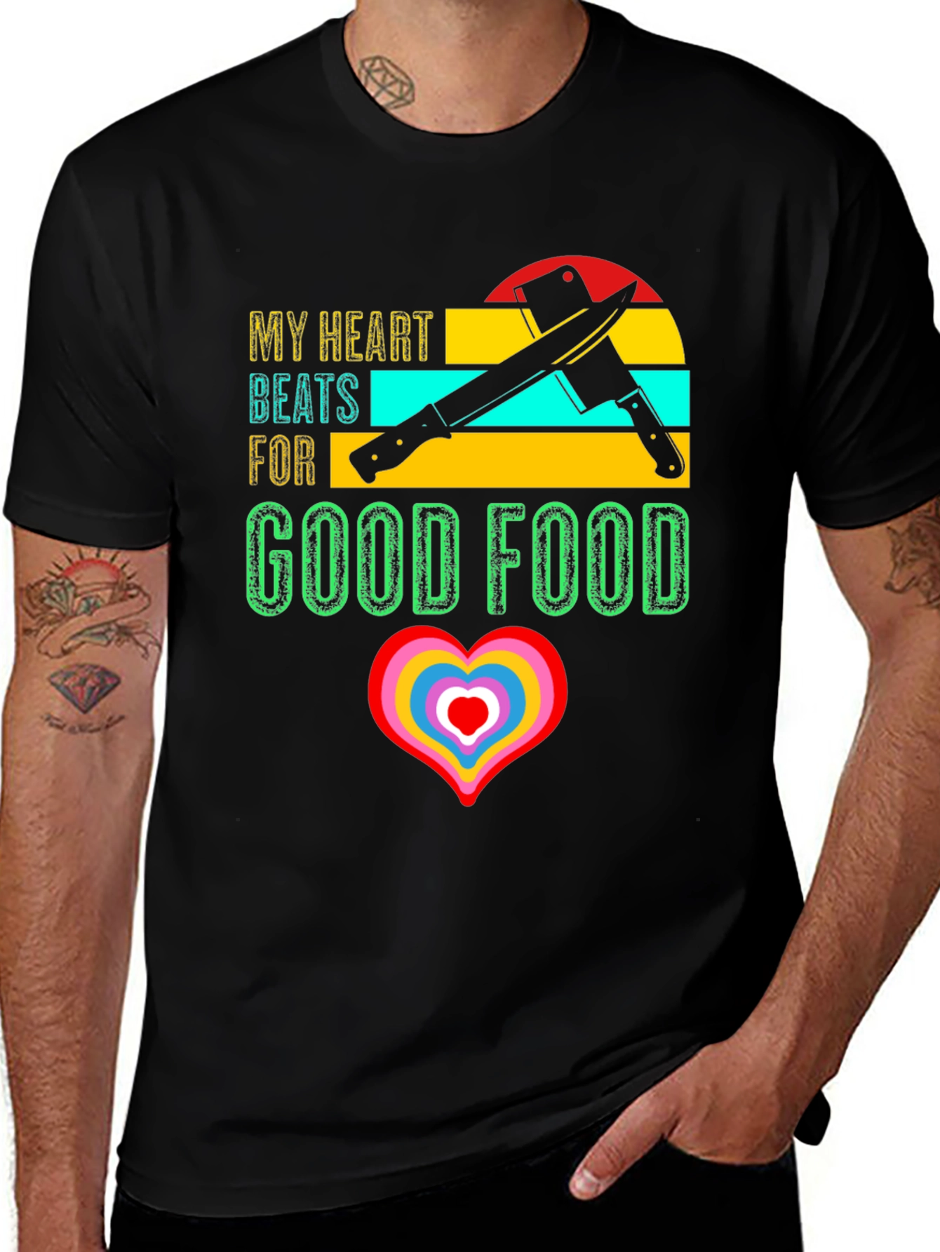 Variant 15 of Food Lover's Heartbeat T-Shirt