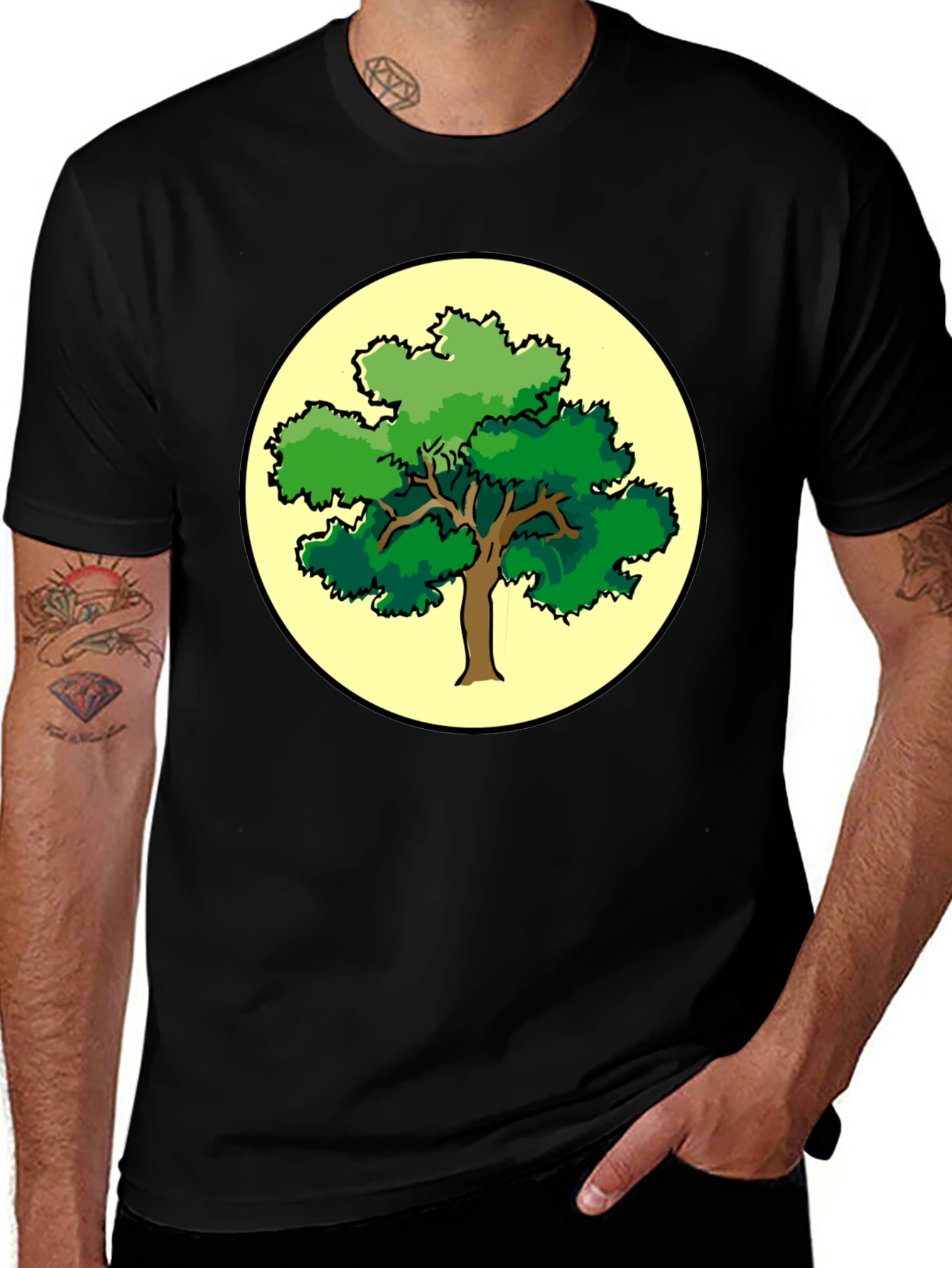 Variant 13 of Tree Graphic Crew Neck T-Shirt