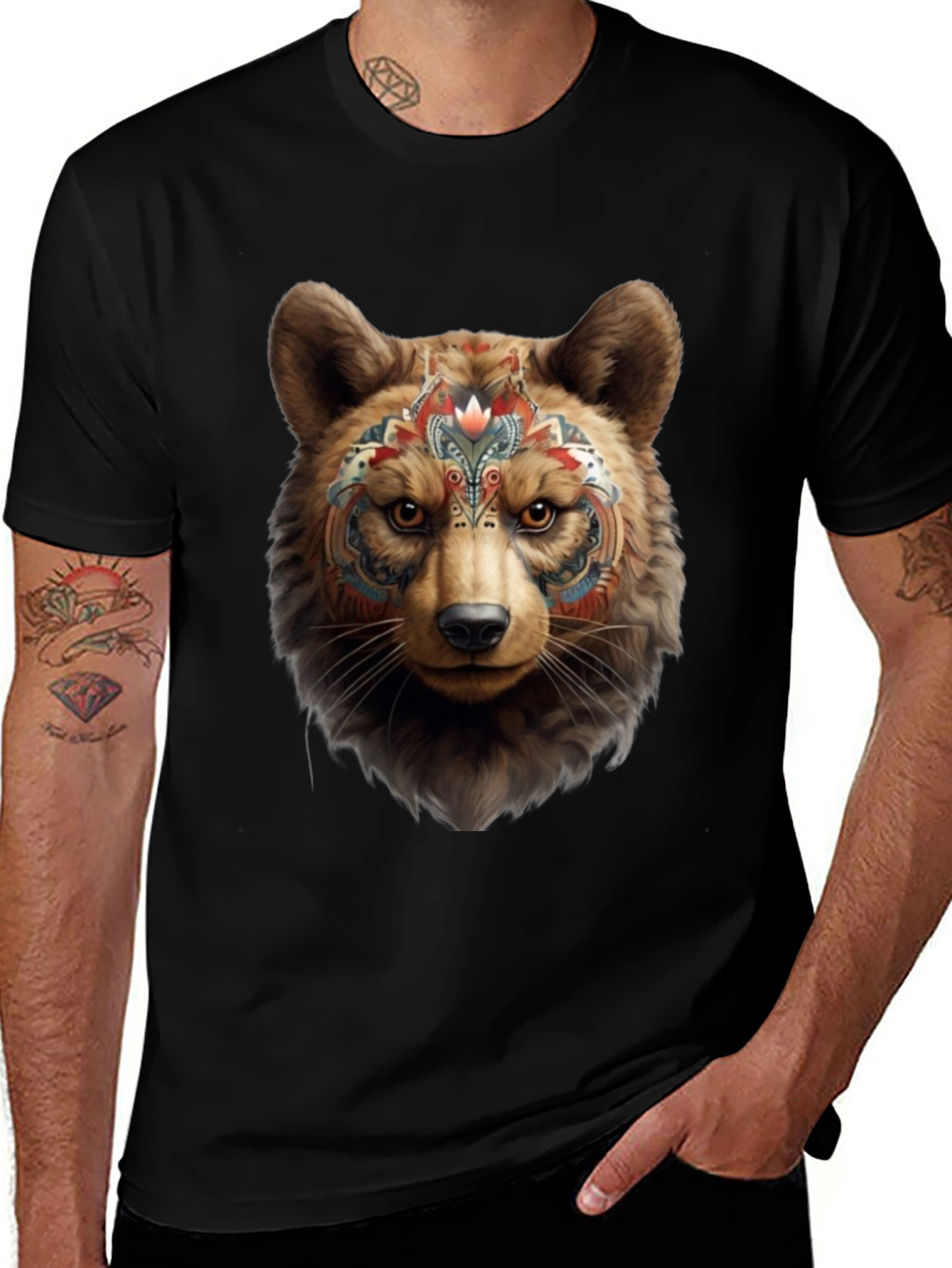Variant 26 of Tribal Bear Graphic Tee