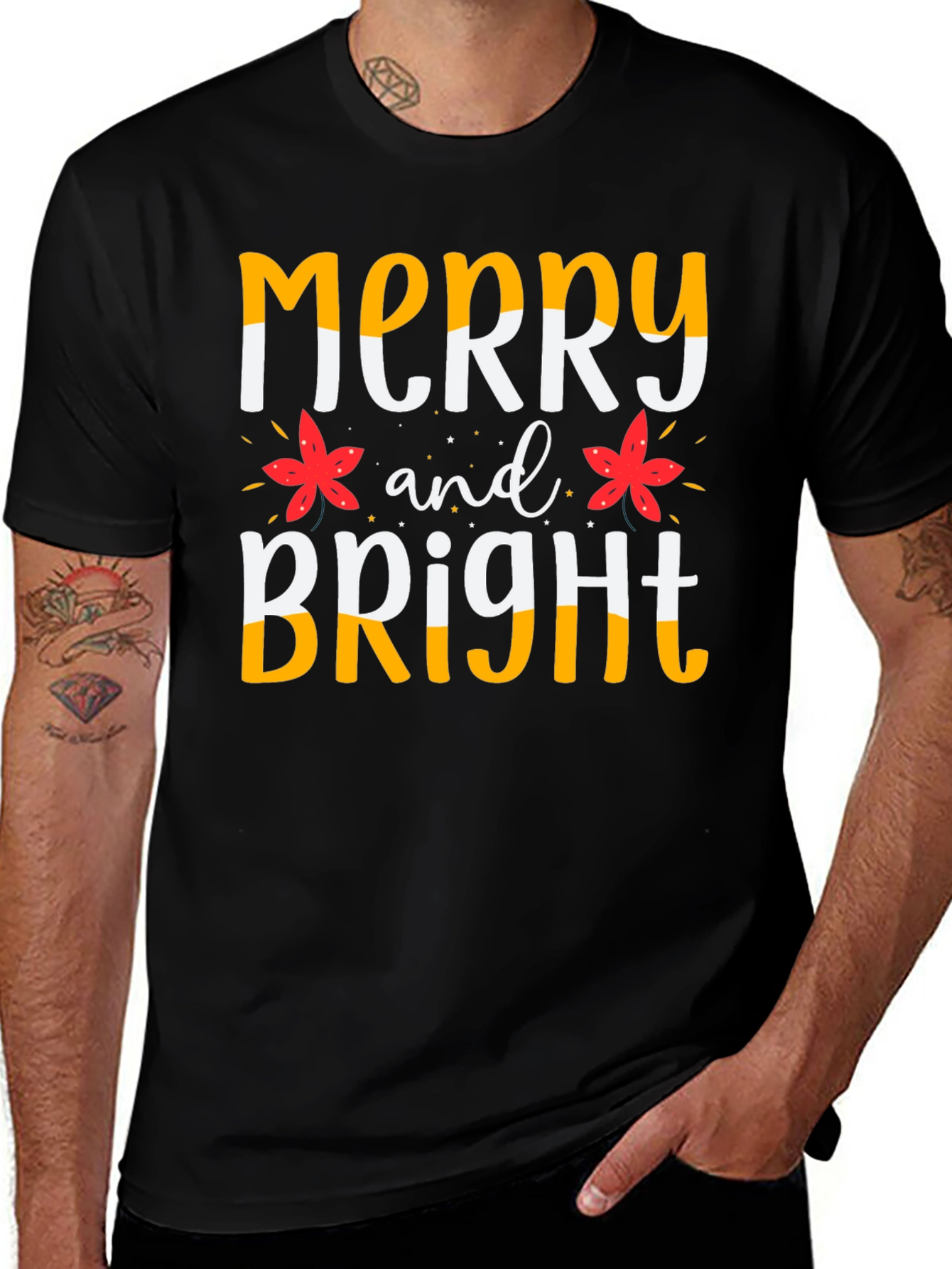 Variant 27 of Merry and Bright Holiday T-Shirt