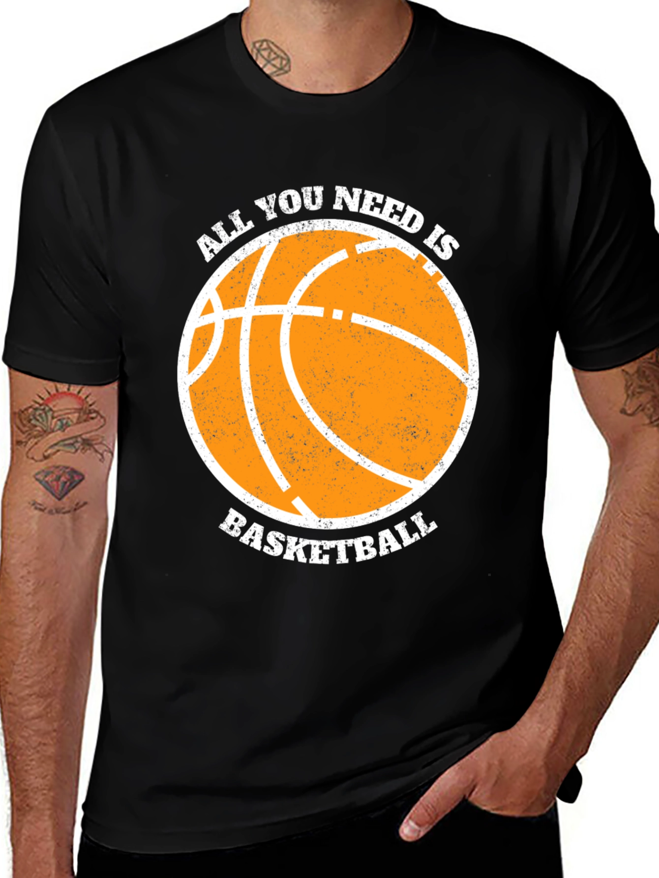 Variant 15 of Basketball Graphic Tee - All You Need Is Basketball