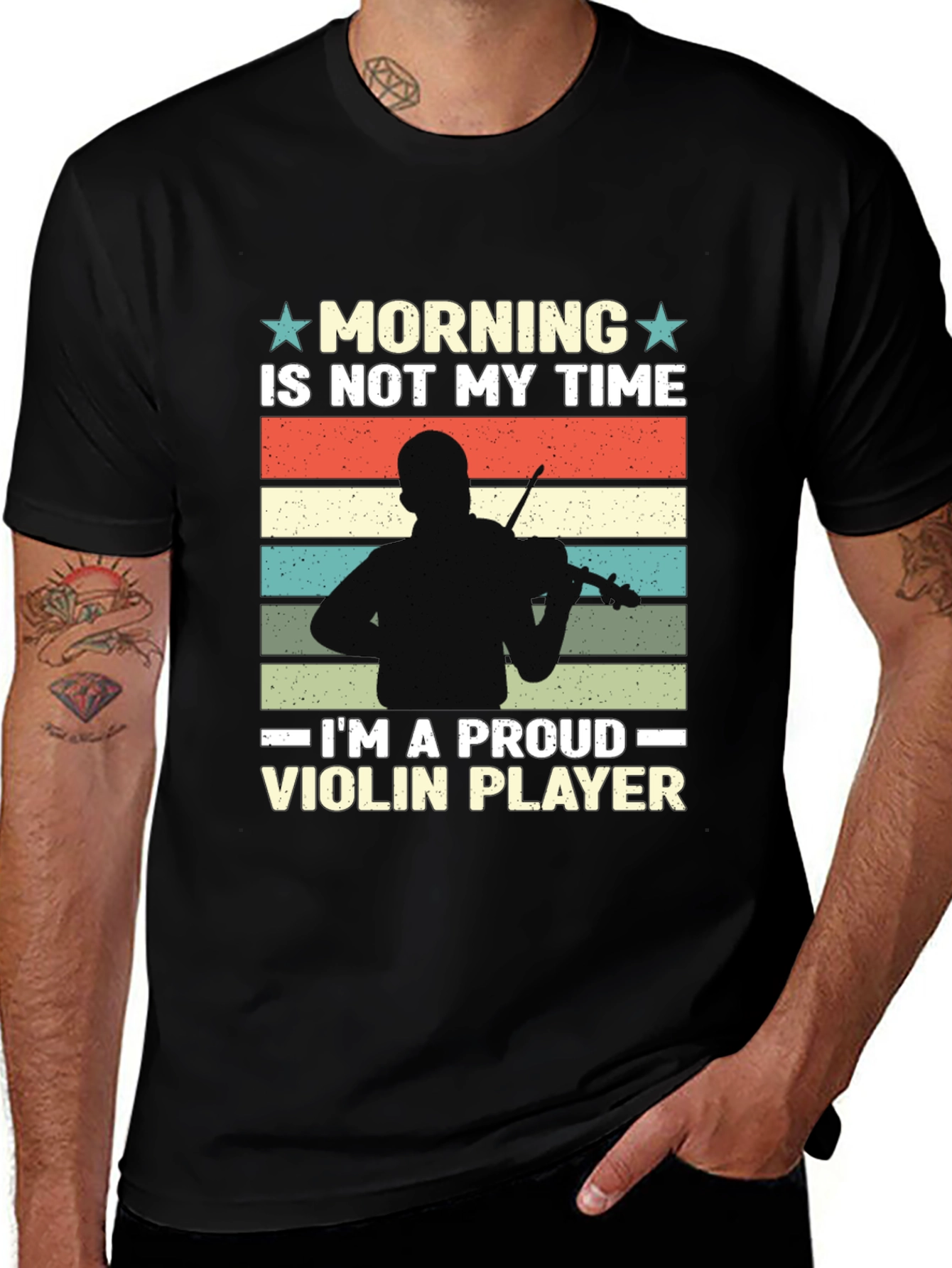 Variant 30 of Proud Violin Player T-Shirt - Morning Not My Time!