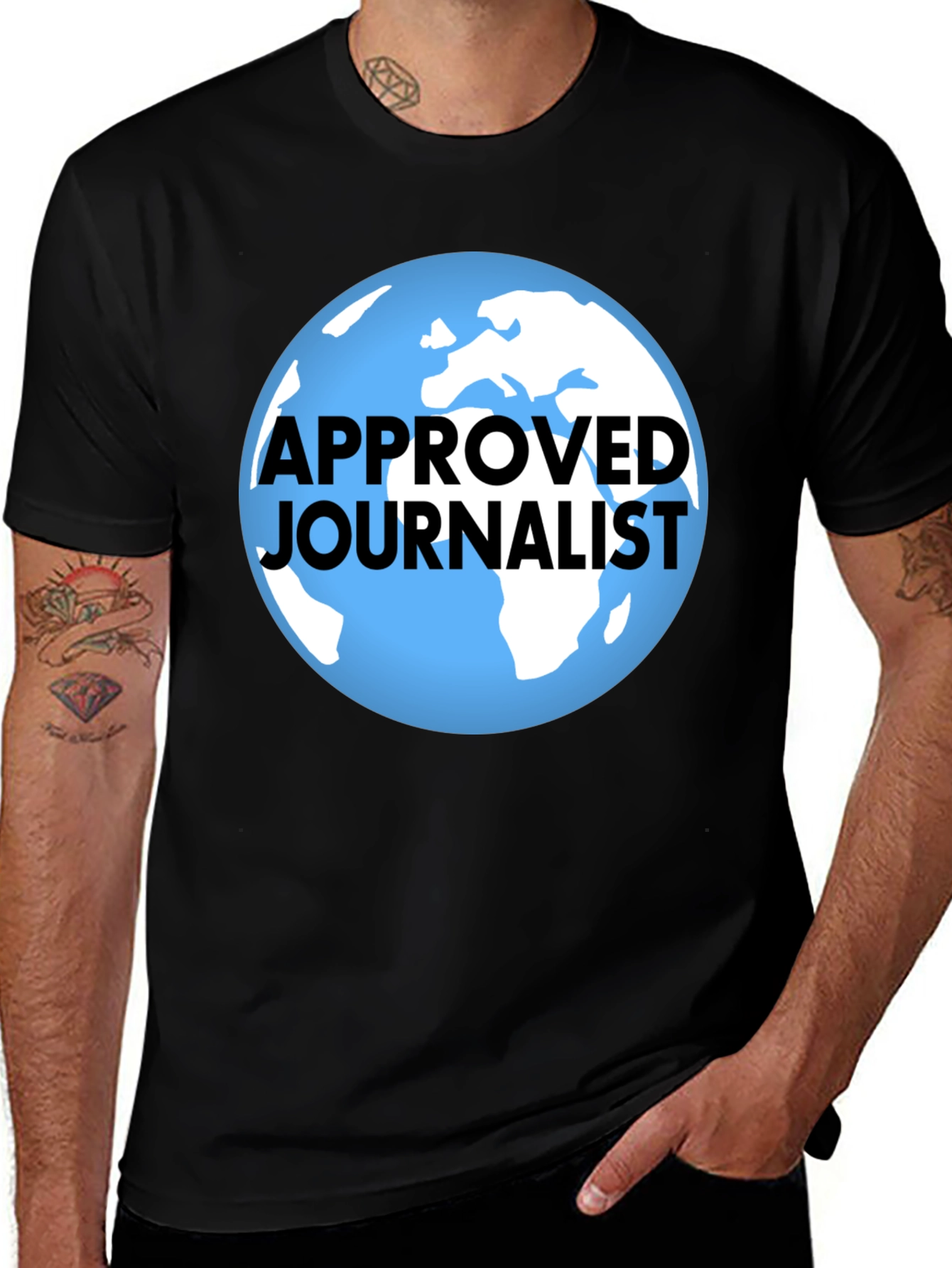 Variant 16 of Approved Journalist Graphic T-Shirt - Black