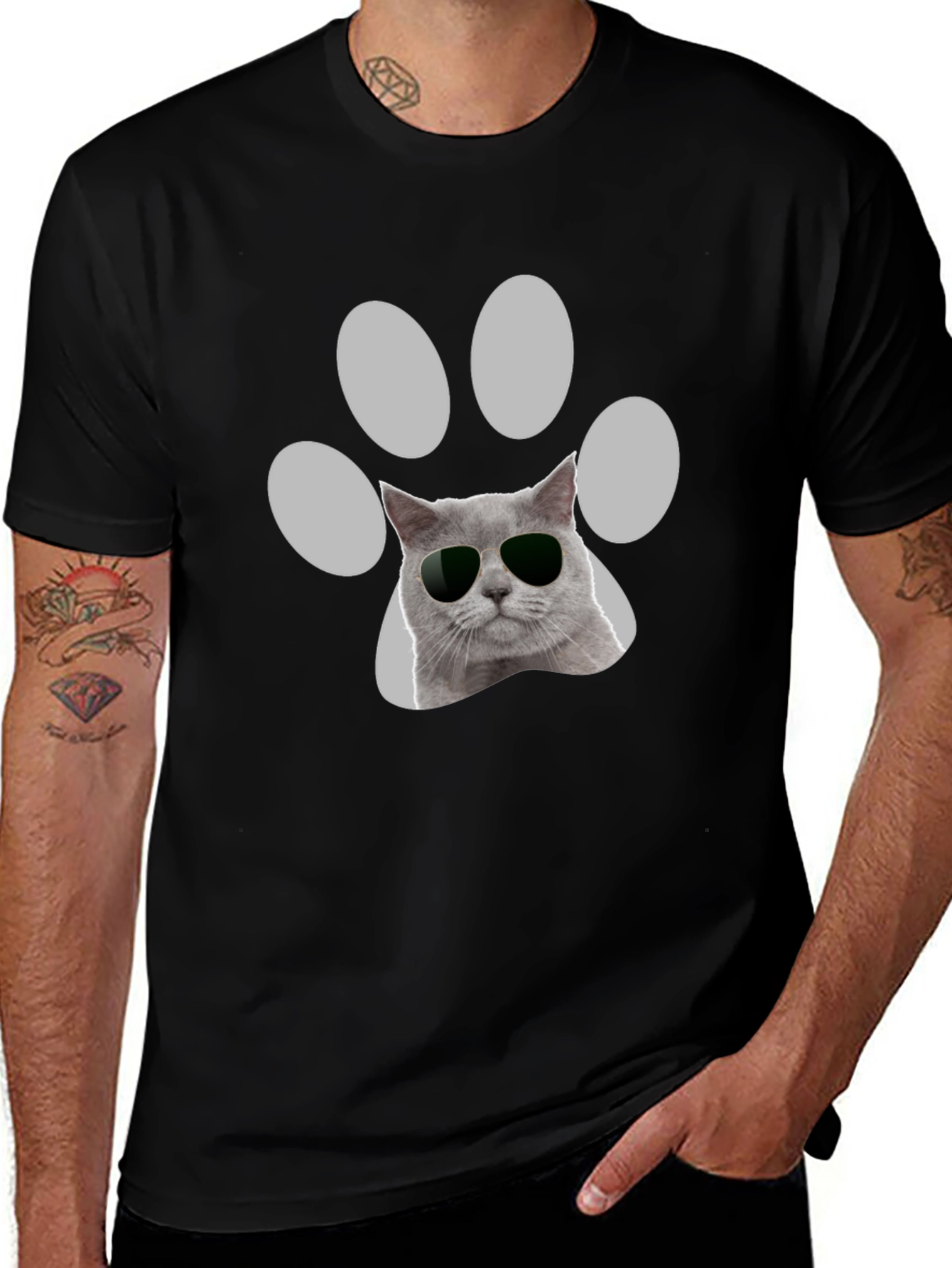Variant 18 of Cool Cat Paw Print T-Shirt