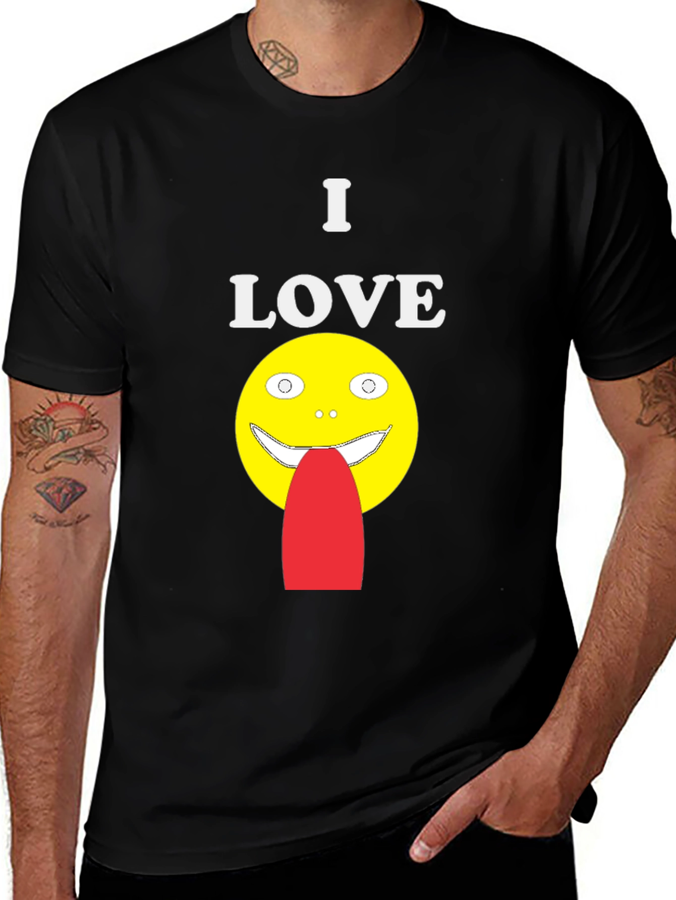 Variant 20 of I Love Smiling Face T-Shirt - Novelty Graphic Tee