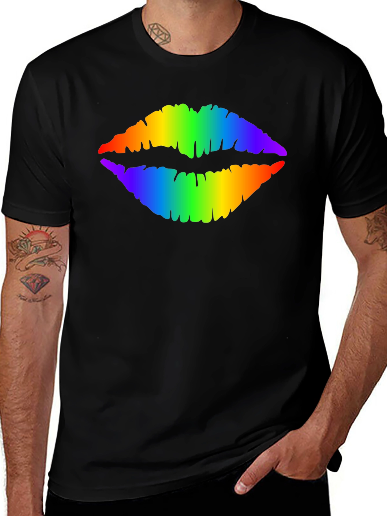 Variant 13 of Rainbow Lips T-Shirt - Pride Fashion
