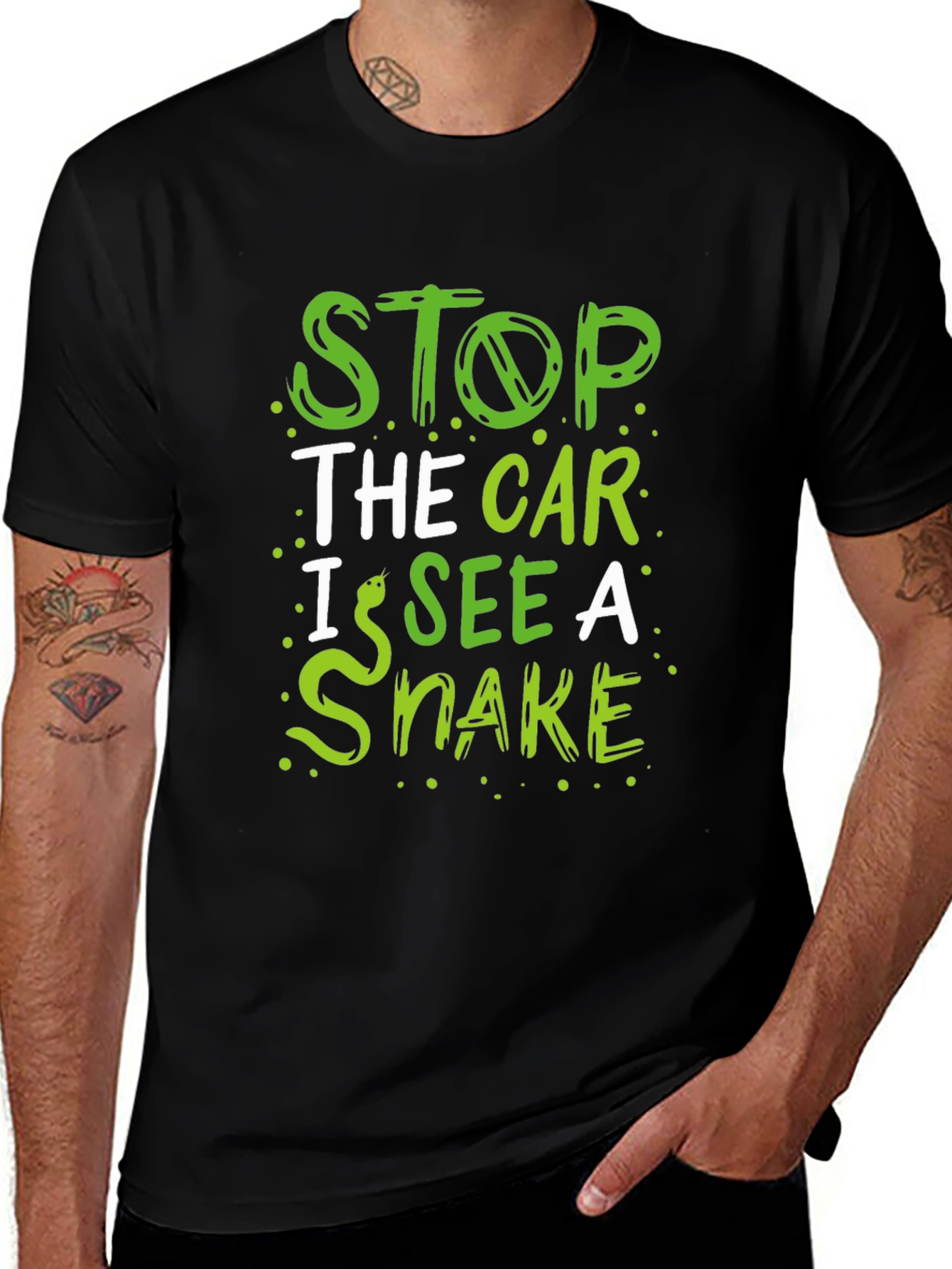 Variant 6 of Stop The Car I See a Snake Funny T-Shirt