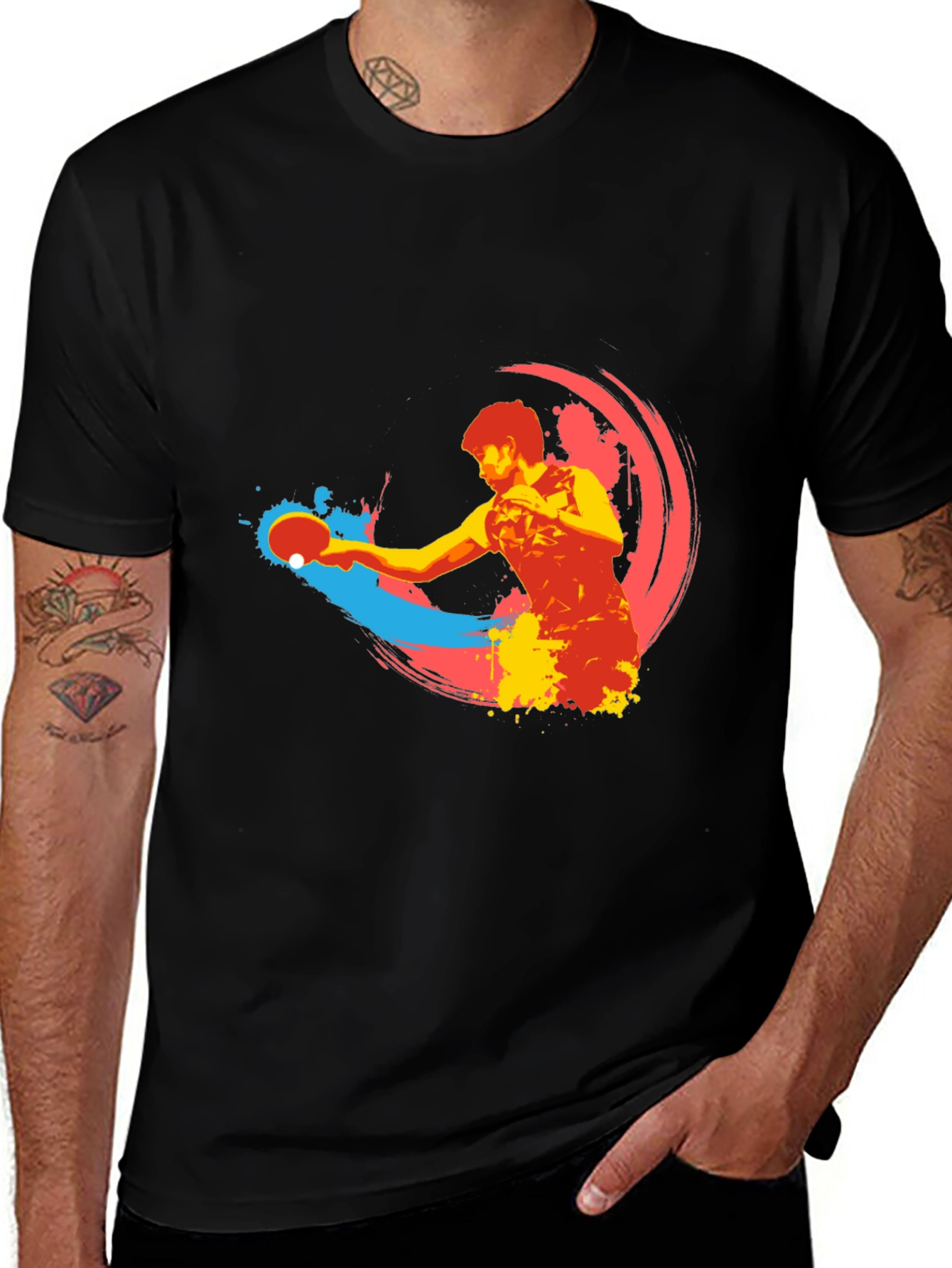 Variant 19 of Ping Pong Player Graphic T-Shirt - Stylish & Unique