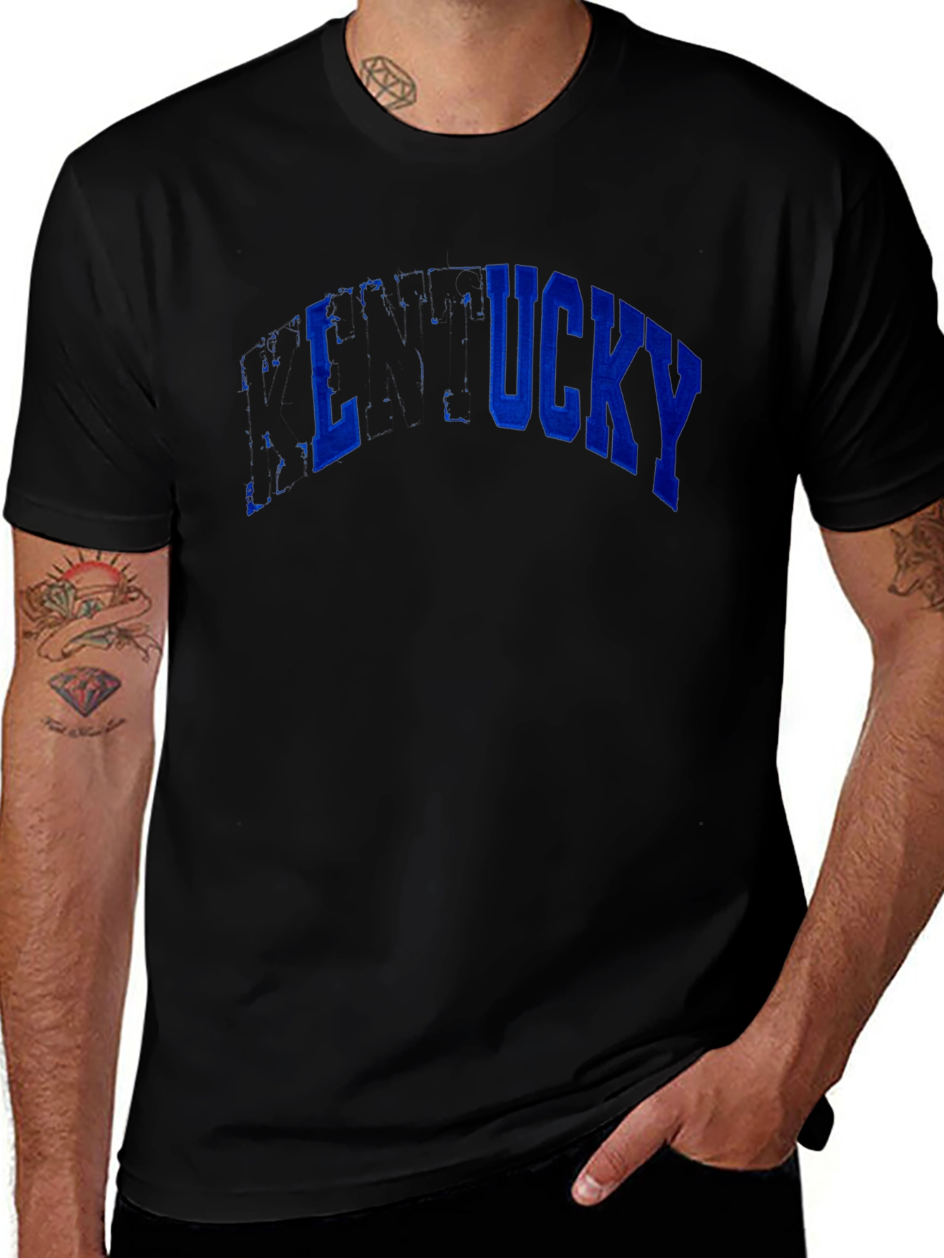 Kentucky Graphic Print Black T-Shirt