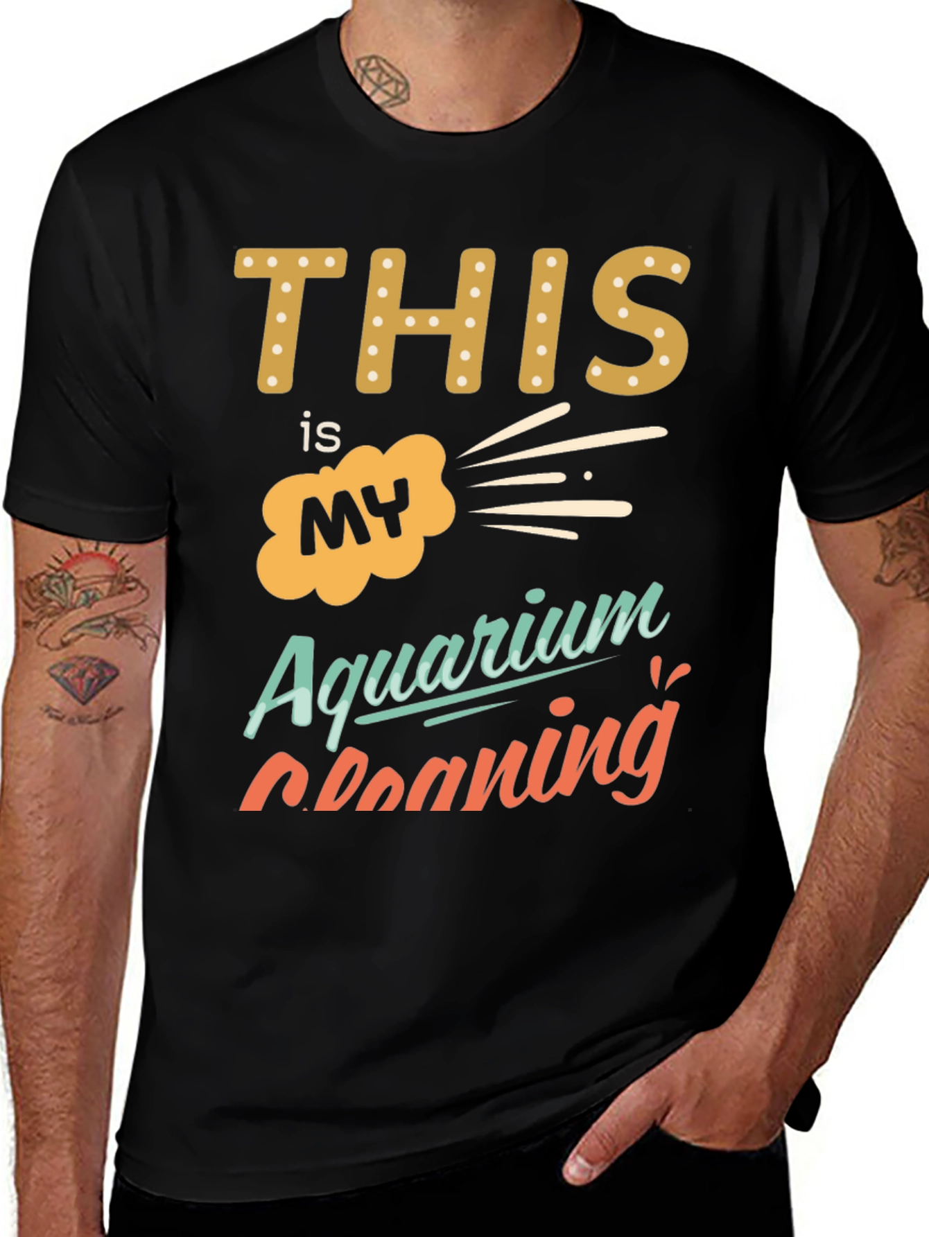 Variant 29 of Aquarium Cleaning T-Shirt - Funny Graphic Tee