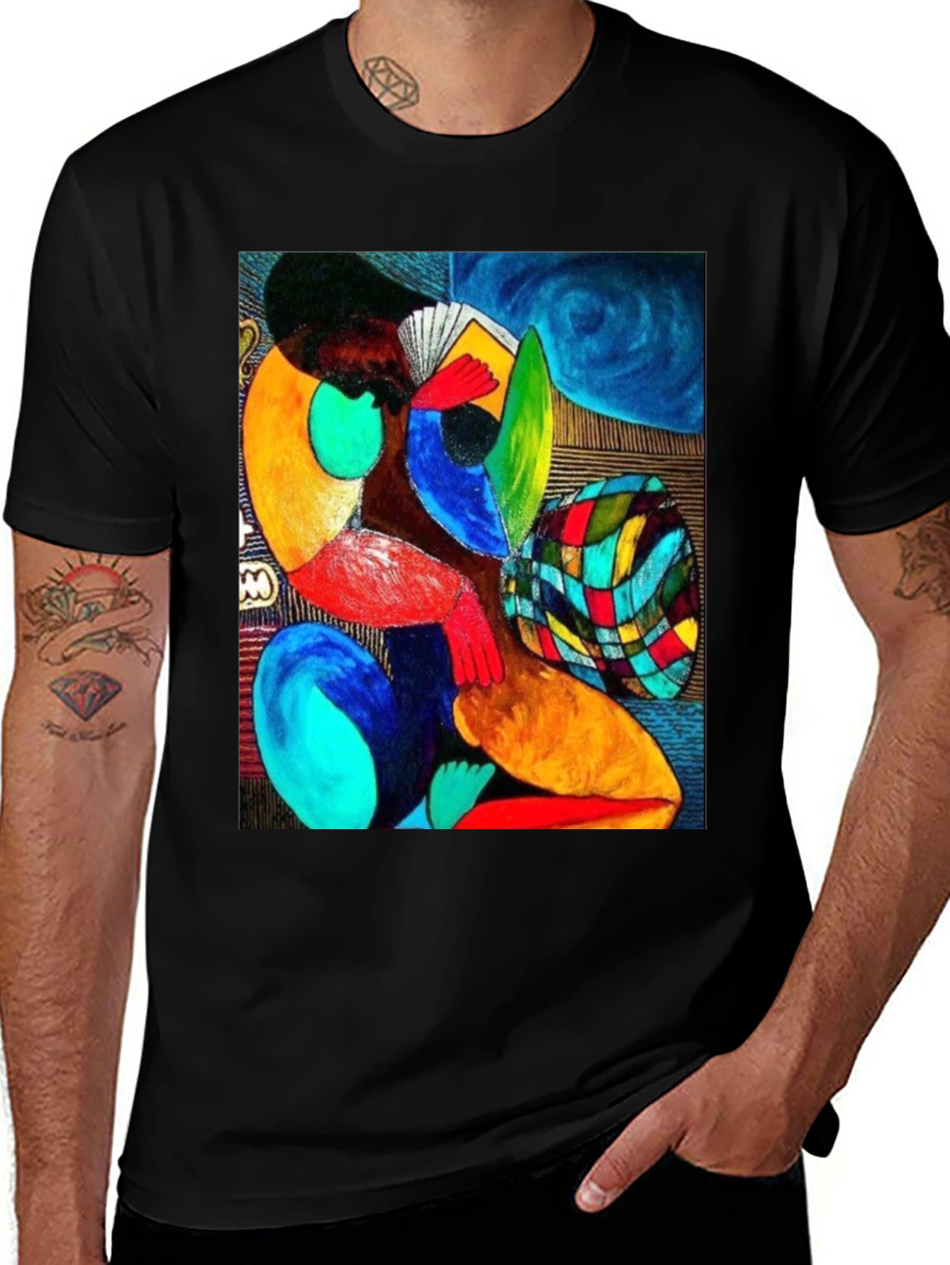 Variant 18 of Abstract Art Graphic Tee - Modern Expression
