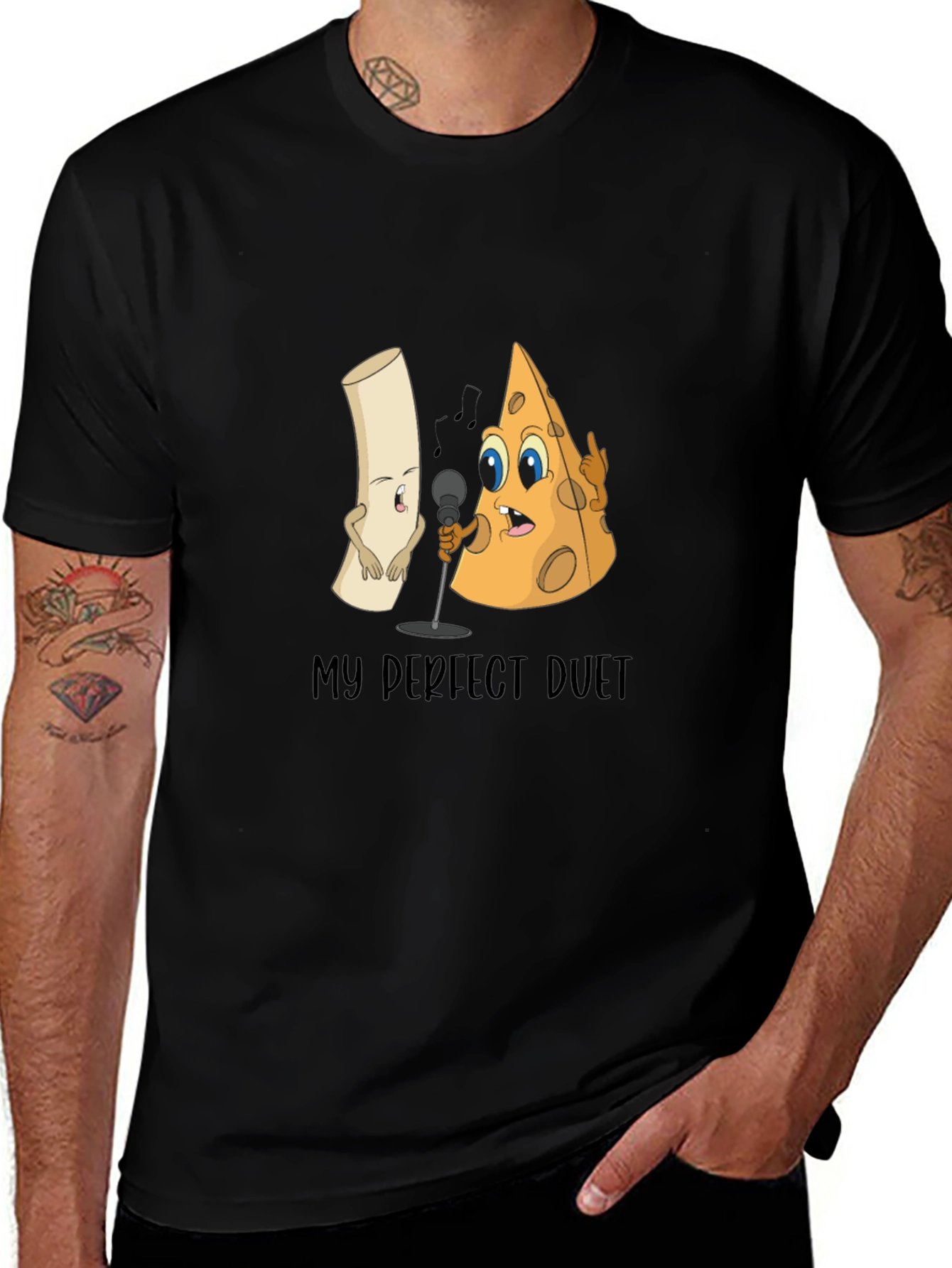 My Perfect Duet T-Shirt Funny Cheese & Macaroni Graphic Tee